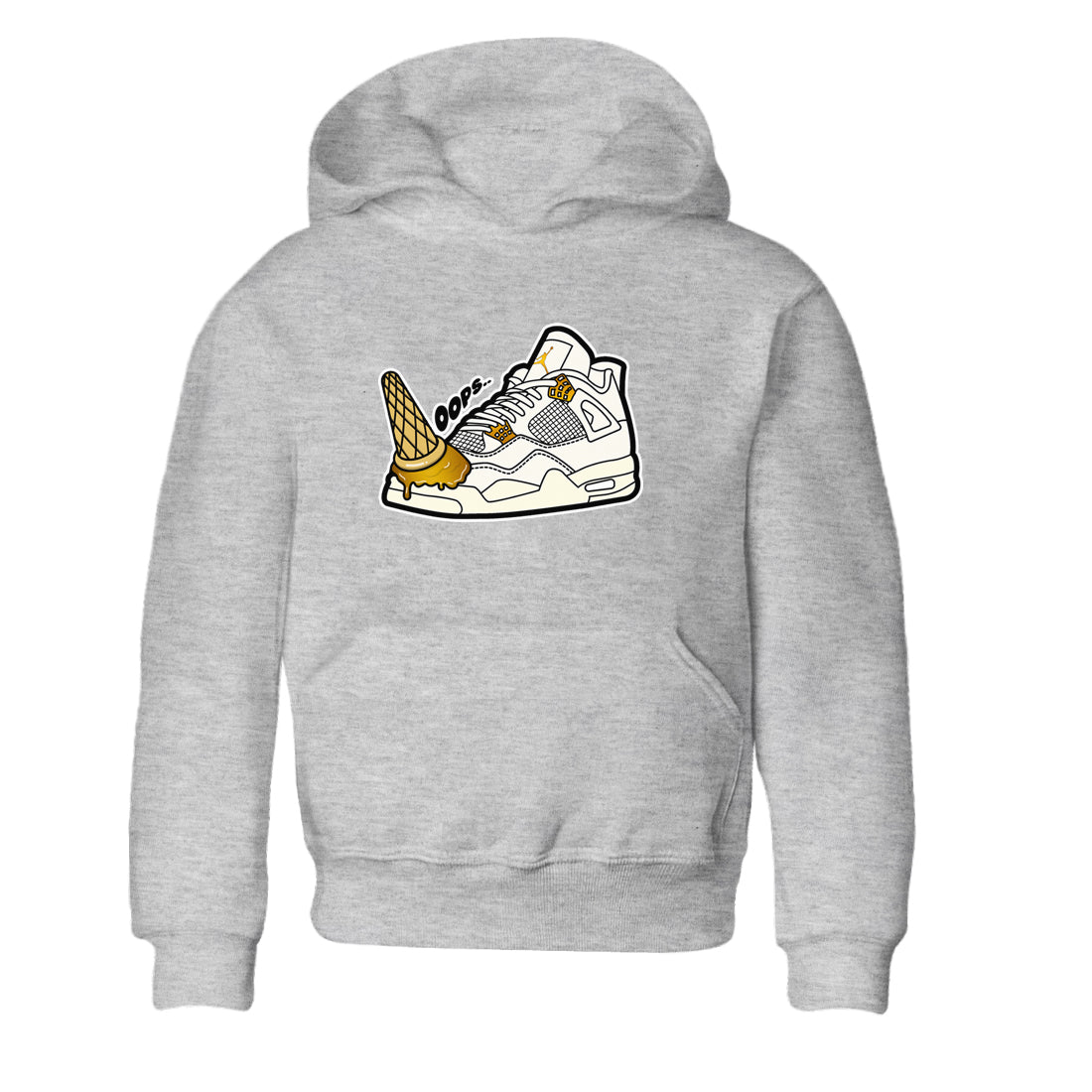 4s Sail 2024 shirt to match jordans Dropped Ice Cream sneaker tees Air Jordan 4 Sail 2024 Drip Gear Zone baby toddler Heather Grey 2 cotton Shirt