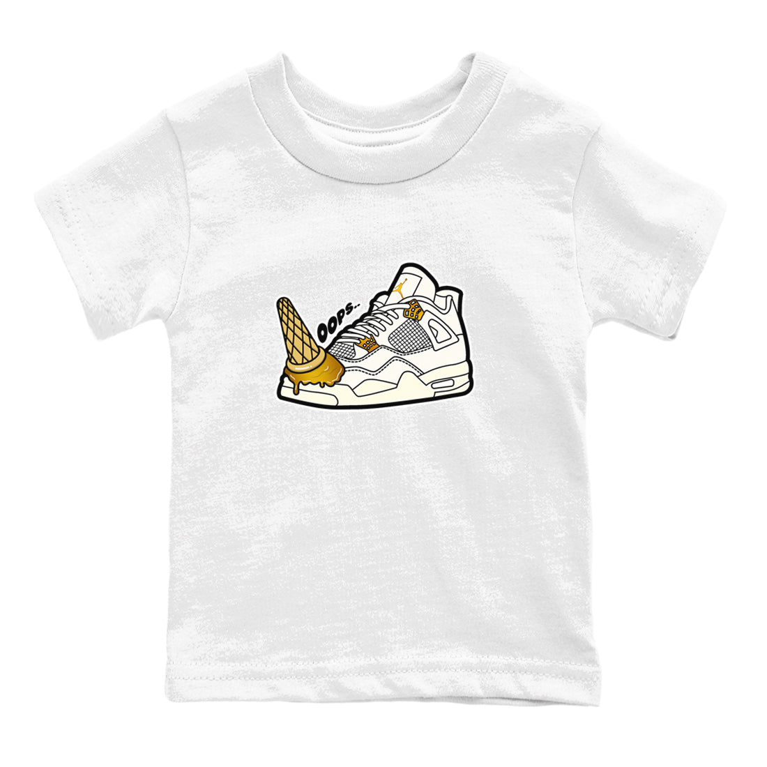 4s Sail 2024 shirt to match jordans Dropped Ice Cream sneaker tees Air Jordan 4 Sail 2024 Drip Gear Zone baby toddler White 2 cotton Shirt