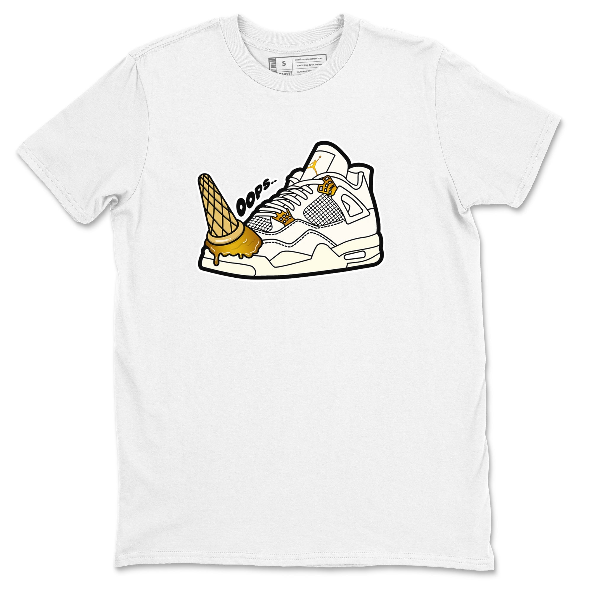 4s Sail 2024 shirt to match jordans Dropped Ice Cream sneaker tees Air Jordan 4 Sail 2024 Drip Gear Zone unisex cotton White 2 crew neck shirt