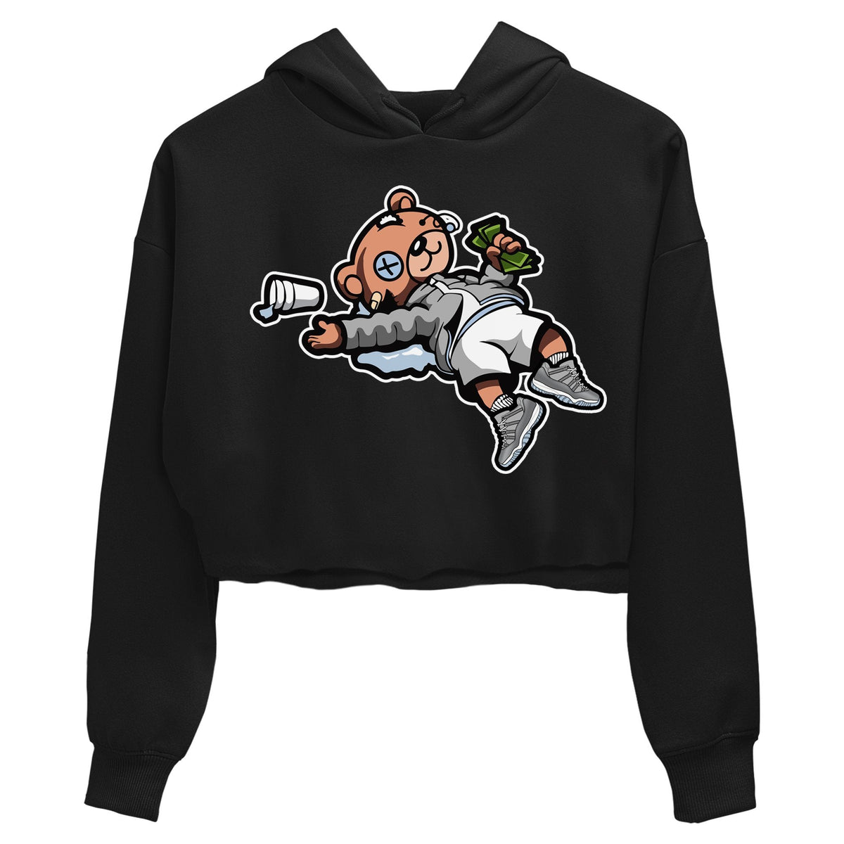 Jordan 11 Cool Grey Sneaker Matching T-Shirt Drunk Teddy Bear Sneaker Tees Jordan 11 Cool Grey Sneaker Release Tees Women's Shirts