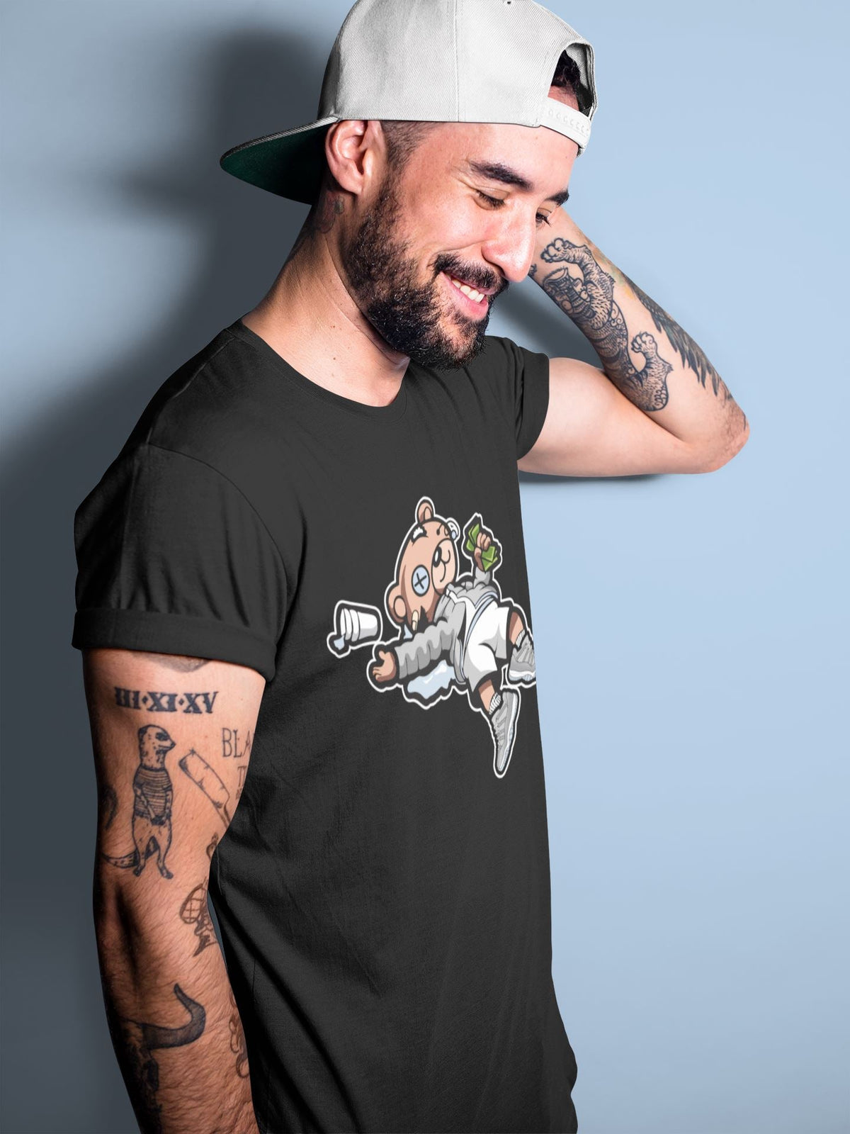 Jordan 11 Cool Grey Sneaker Matching T-Shirt Drunk Teddy Bear Sneaker Tees Jordan 11 Cool Grey Sneaker Release Tees Crew Neck Tees