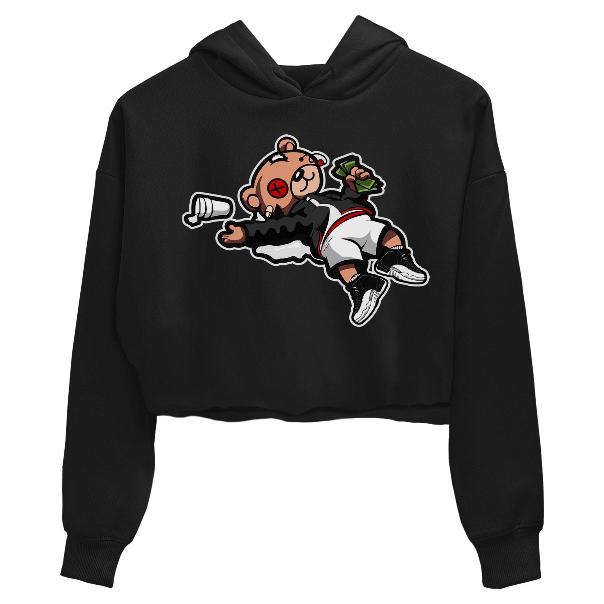 Jordan 12 Playoffs Sneaker Matching T-Shirt Drunk Teddy Bear Sneaker Tees Jordan 12 Playoffs Sneaker Release Tees Women's Shirts