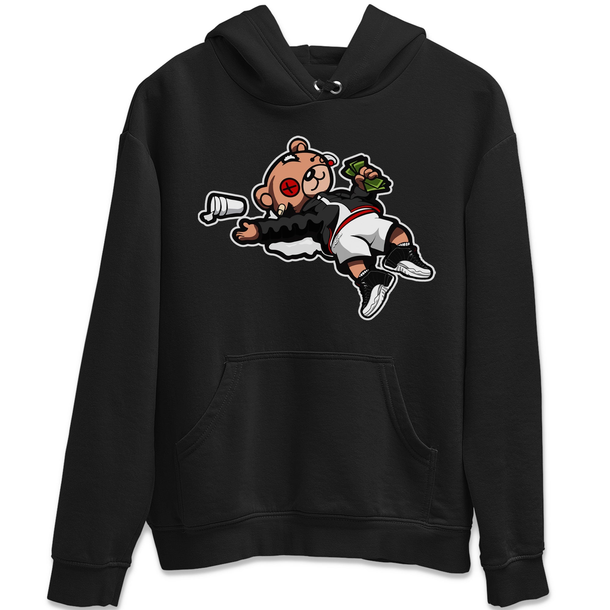 Jordan 12 Playoffs Sneaker Matching T-Shirt Drunk Teddy Bear Sneaker Tees Jordan 12 Playoffs Sneaker Release Tees Crew Neck Tees