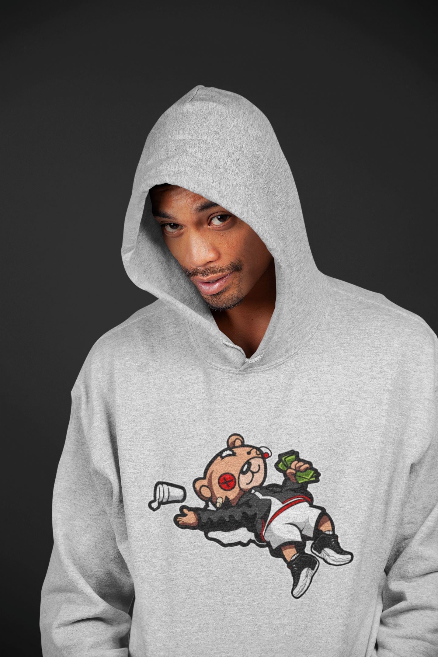 Jordan 12 Playoffs Sneaker Matching T-Shirt Drunk Teddy Bear Sneaker Tees Jordan 12 Playoffs Sneaker Release Tees Crew Neck Tees