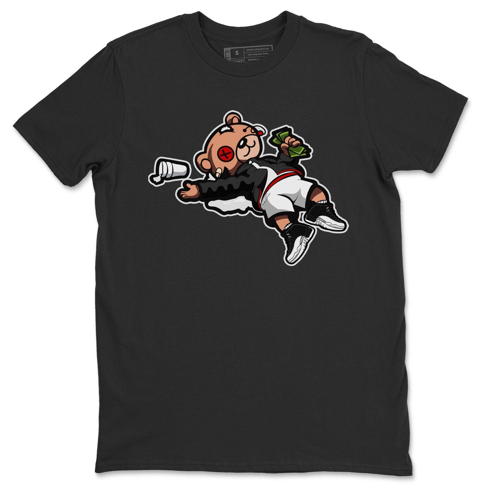 Jordan 12 Playoffs Sneaker Matching T-Shirt Drunk Teddy Bear Sneaker Tees Jordan 12 Playoffs Sneaker Release Tees Crew Neck Tees