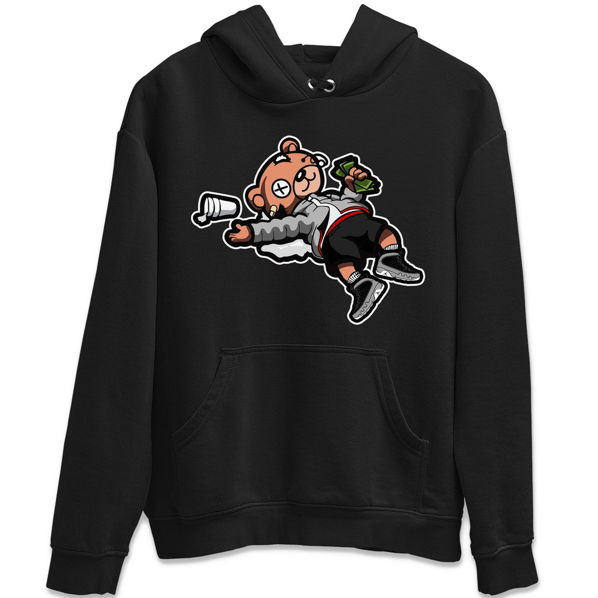 Jordan 9 Particle Grey Shirt To Match Jordans Drunk Teddy Bear Sneaker Tees Jordan 9 Particle Grey Drip Gear Zone Sneaker Matching Clothing Unisex Shirts