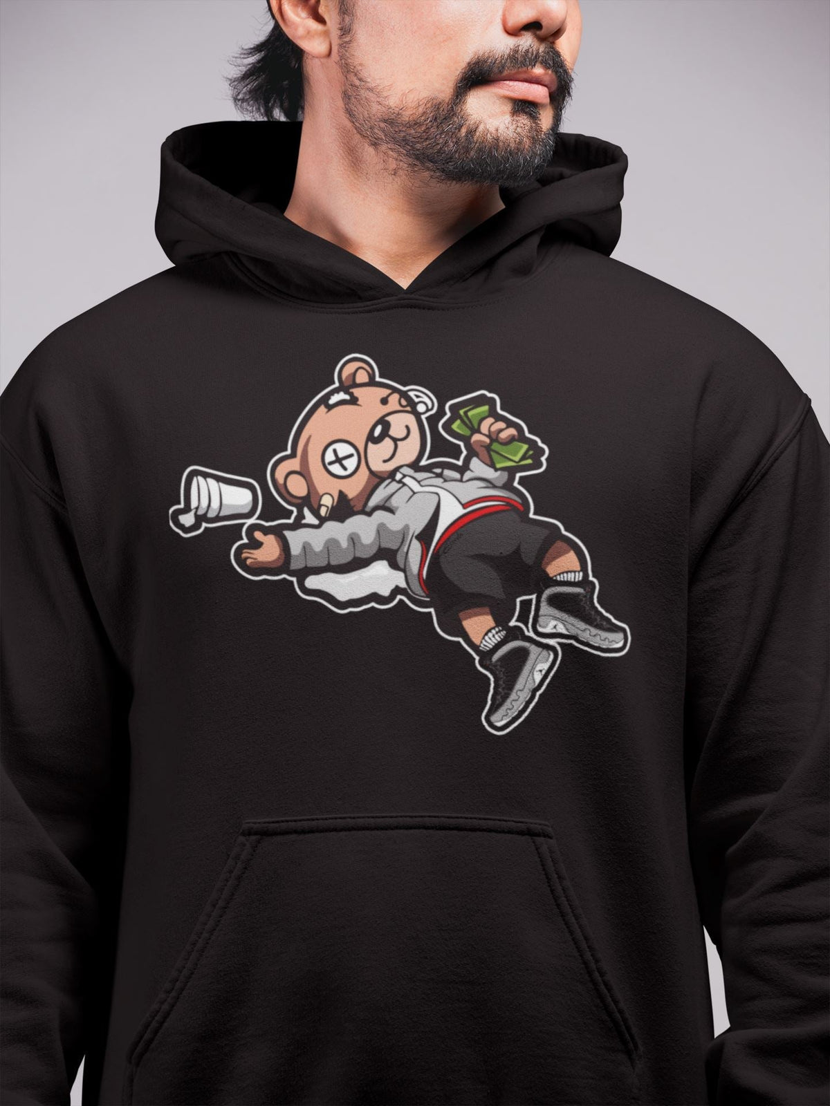 Jordan 9 Particle Grey Shirt To Match Jordans Drunk Teddy Bear Sneaker Tees Jordan 9 Particle Grey Drip Gear Zone Sneaker Matching Clothing Unisex Shirts