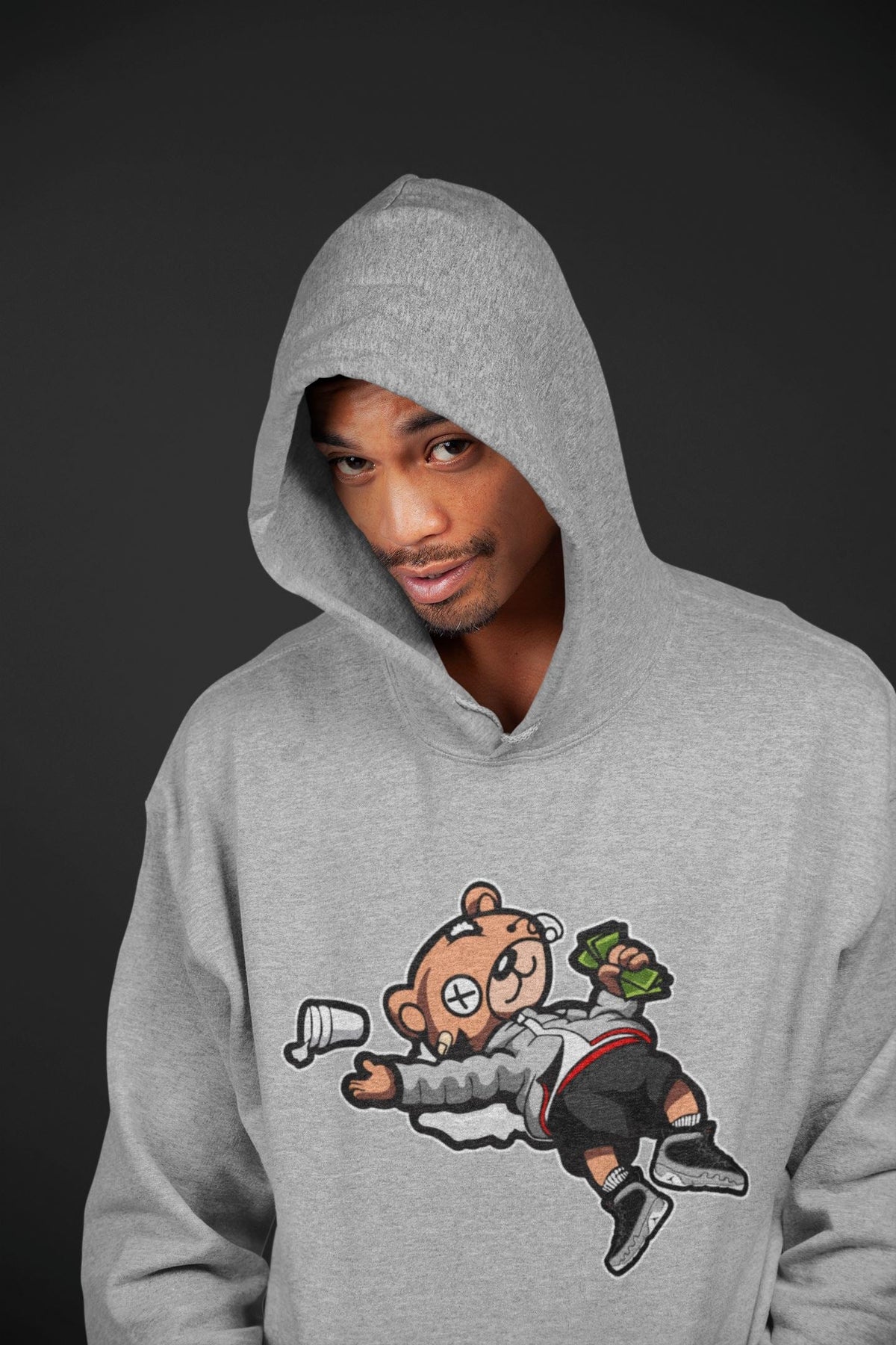 Jordan 9 Particle Grey Shirt To Match Jordans Drunk Teddy Bear Sneaker Tees Jordan 9 Particle Grey Drip Gear Zone Sneaker Matching Clothing Unisex Shirts