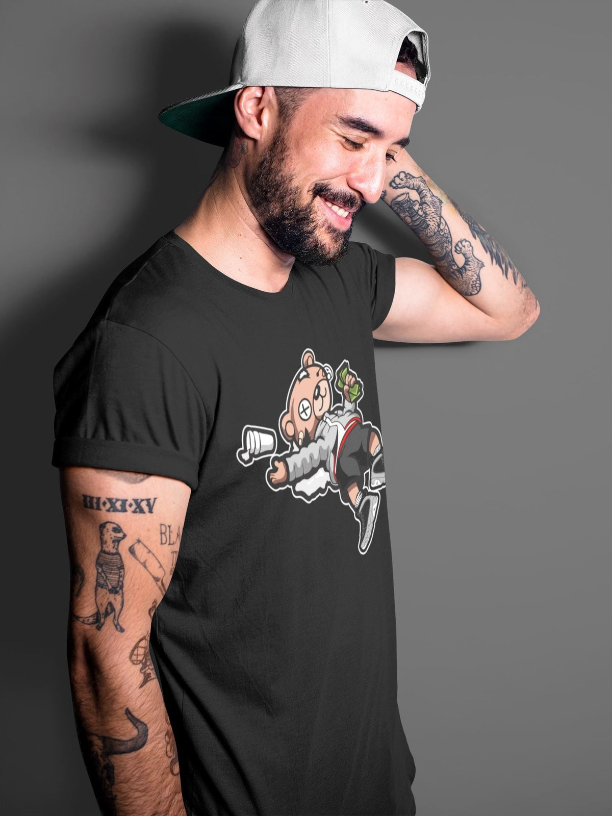 Jordan 9 Particle Grey Shirt To Match Jordans Drunk Teddy Bear Sneaker Tees Jordan 9 Particle Grey Drip Gear Zone Sneaker Matching Clothing Unisex Shirts