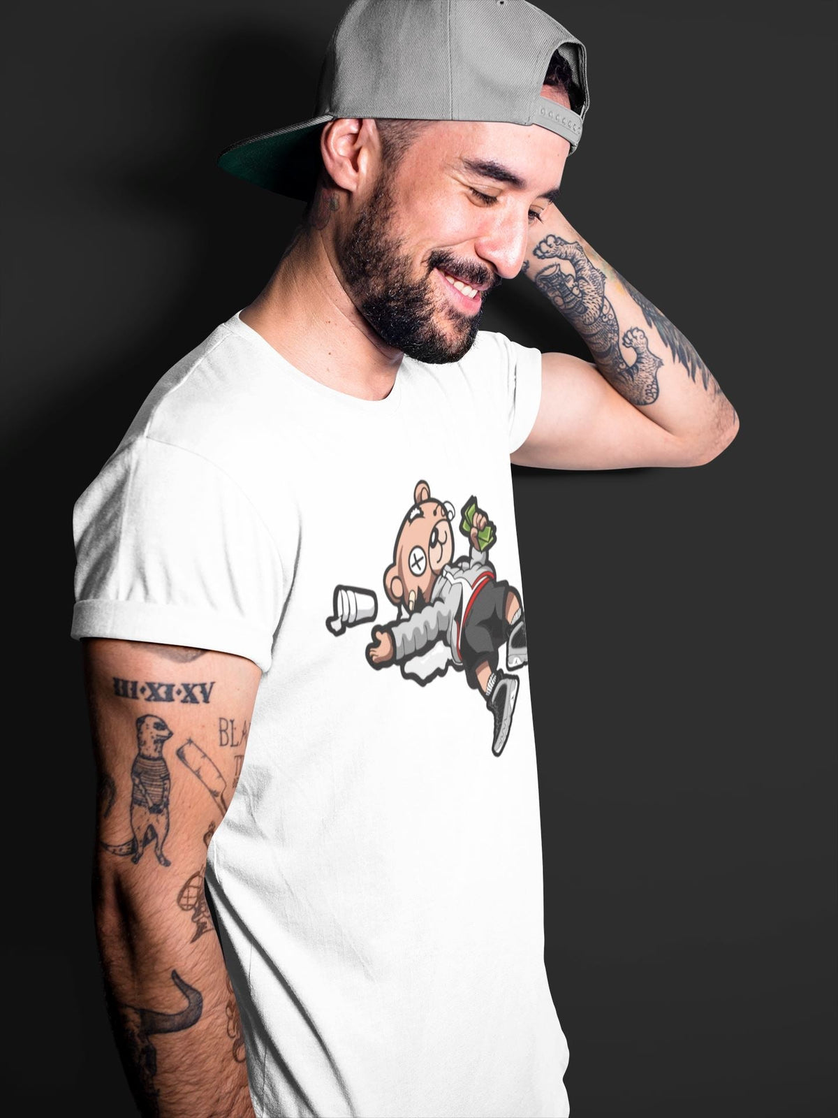 Jordan 9 Particle Grey Shirt To Match Jordans Drunk Teddy Bear Sneaker Tees Jordan 9 Particle Grey Drip Gear Zone Sneaker Matching Clothing Unisex Shirts