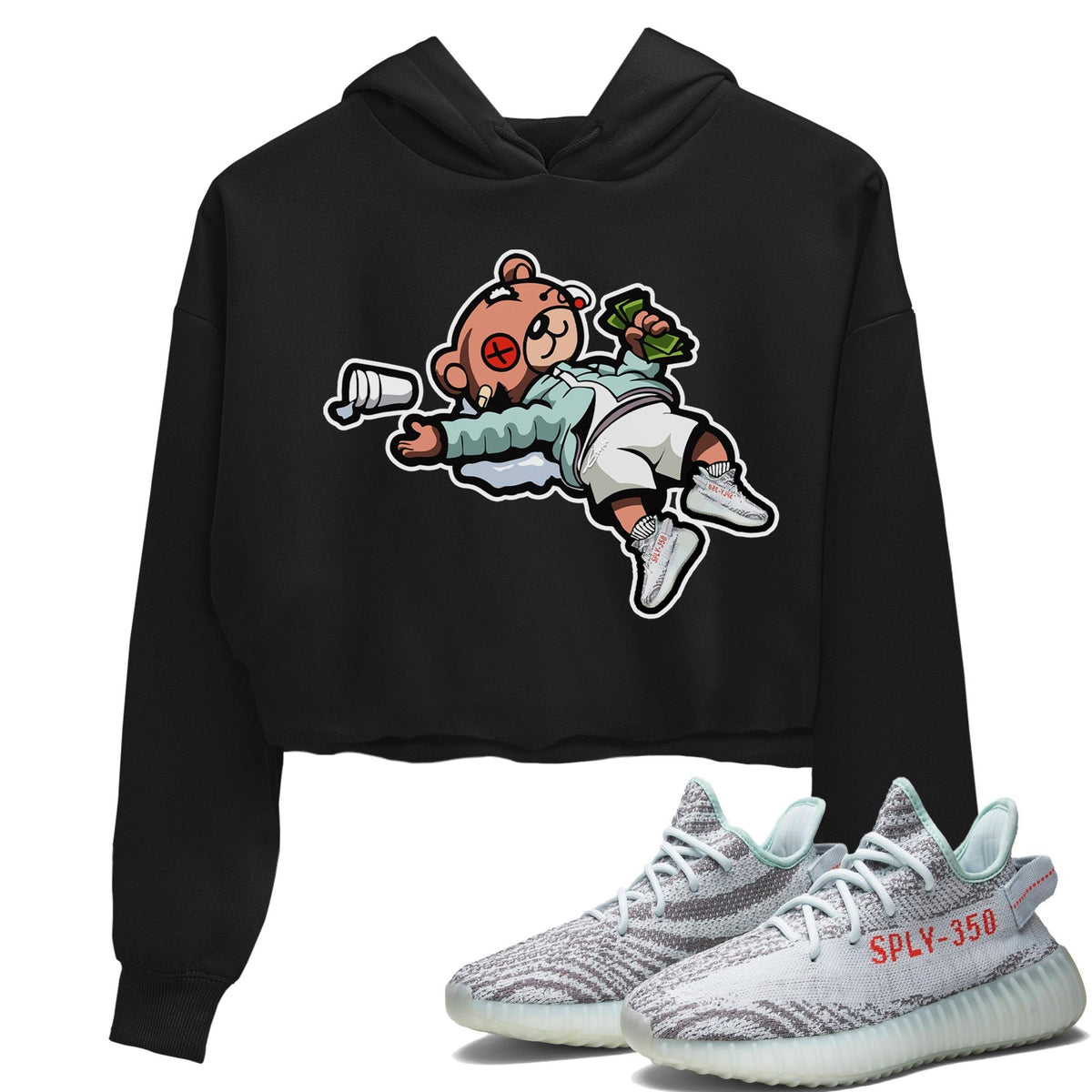 Yeezy 350 Blue Tint Shirt To Match Jordans Drunk Teddy Bear Sneaker Tees Yeezy 350 Blue Tint Drip Gear Zone Sneaker Matching Clothing Women's Shirts