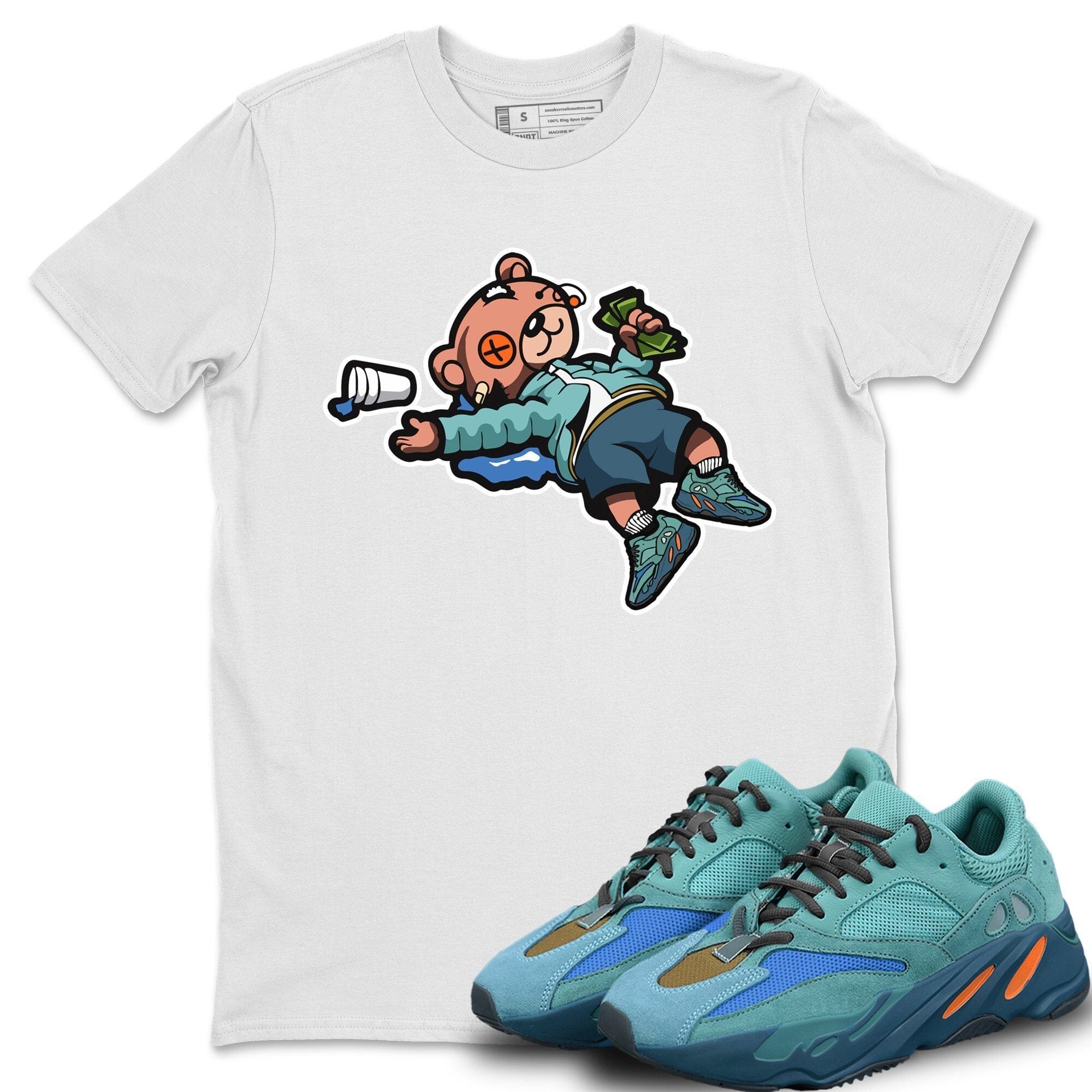 Yeezy 700 Faded Azure Shirt To Match Jordans Drunk Teddy Bear Sneaker Tees Yeezy 700 Faded Azure Drip Gear Zone Sneaker Matching Clothing Unisex Shirts