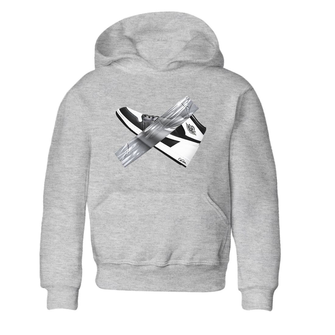 1s Black White shirt to match jordans Duct Tape sneaker tees Air Jordan 1 High OG Black White Drip Gear Zone baby toddler Heather Grey 2 cotton Shirt