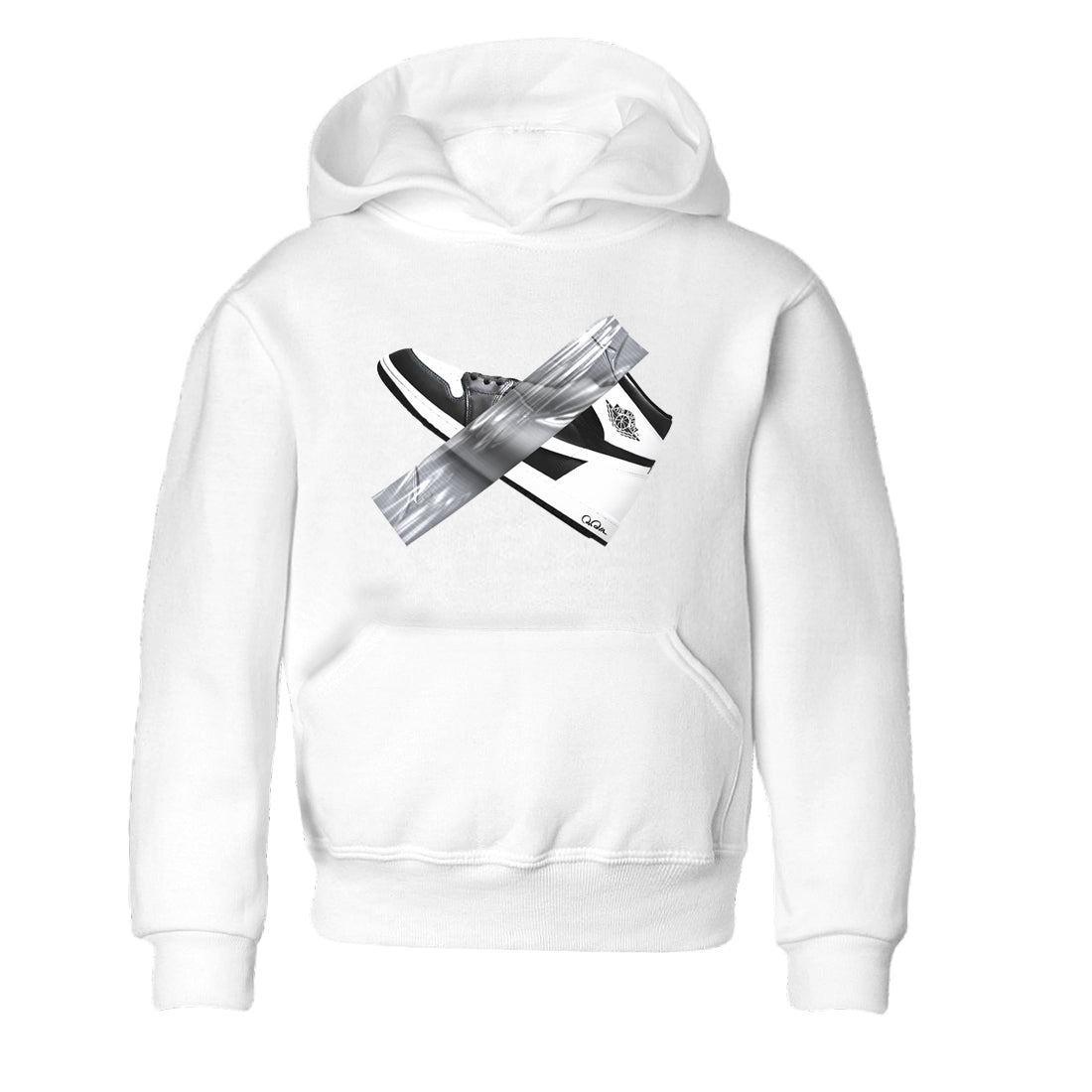 1s Black White shirt to match jordans Duct Tape sneaker tees Air Jordan 1 High OG Black White Drip Gear Zone baby toddler White 2 cotton Shirt