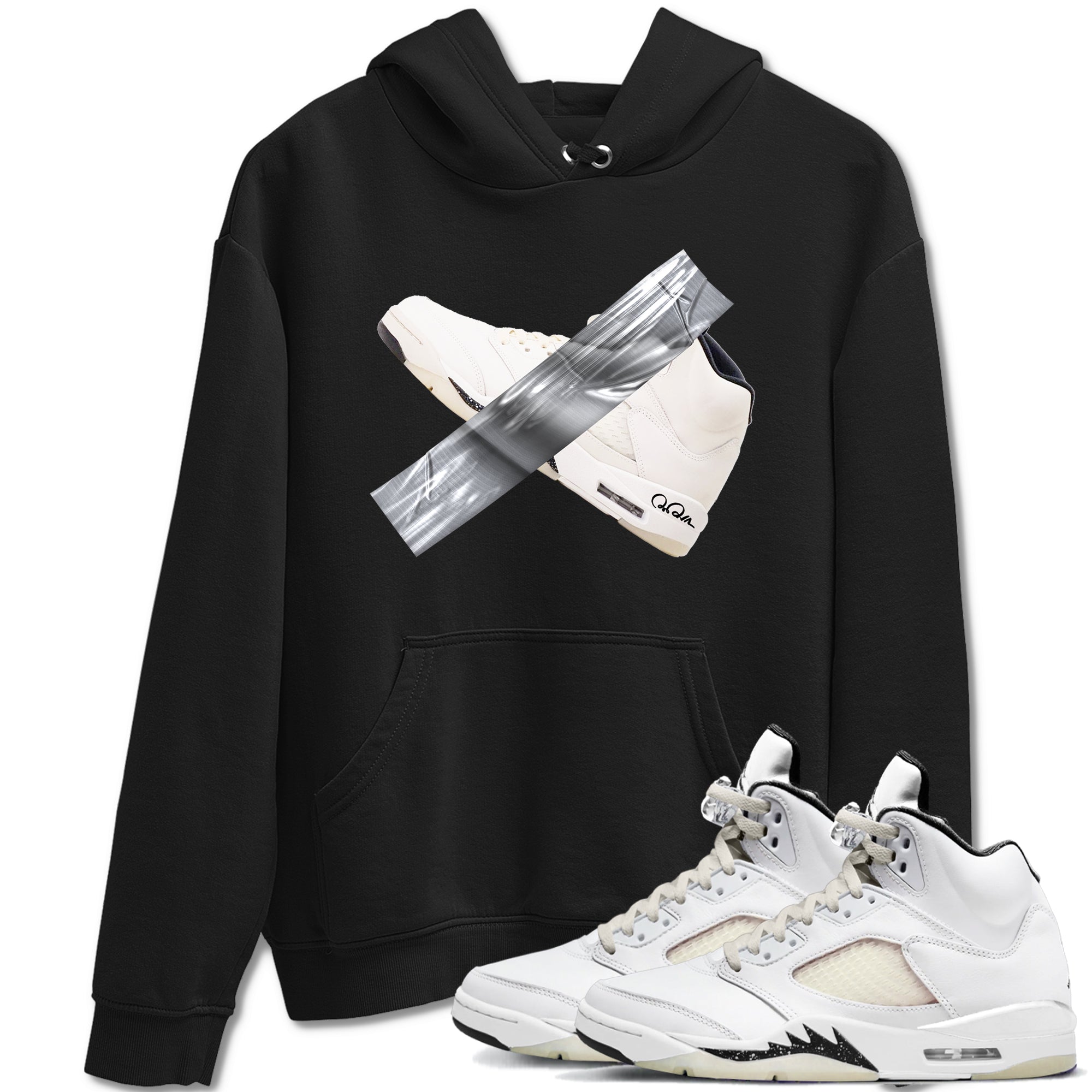 5s Sail shirt to match jordans Duct Tape sneaker tees Air Jordan 5 Sail Drip Gear Zone unisex cotton Black 1 crew neck shirt