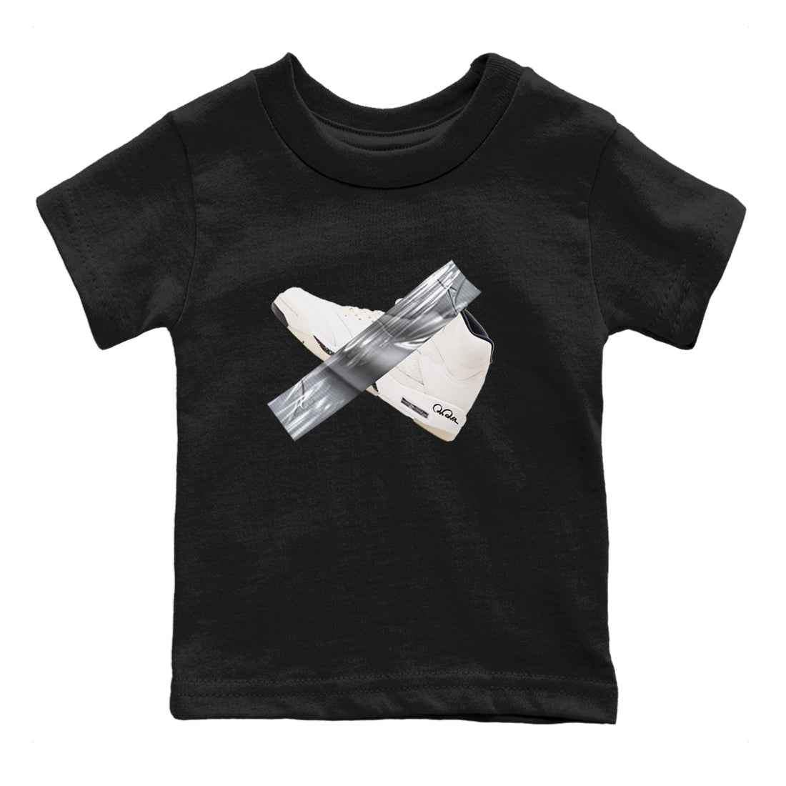5s Sail shirt to match jordans Duct Tape sneaker tees Air Jordan 5 Sail Drip Gear Zone baby toddler Black 2 cotton Shirt