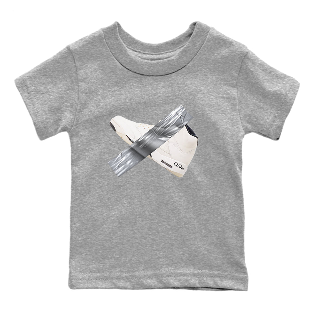 5s Sail shirt to match jordans Duct Tape sneaker tees Air Jordan 5 Sail Drip Gear Zone baby toddler Heather Grey 2 cotton Shirt