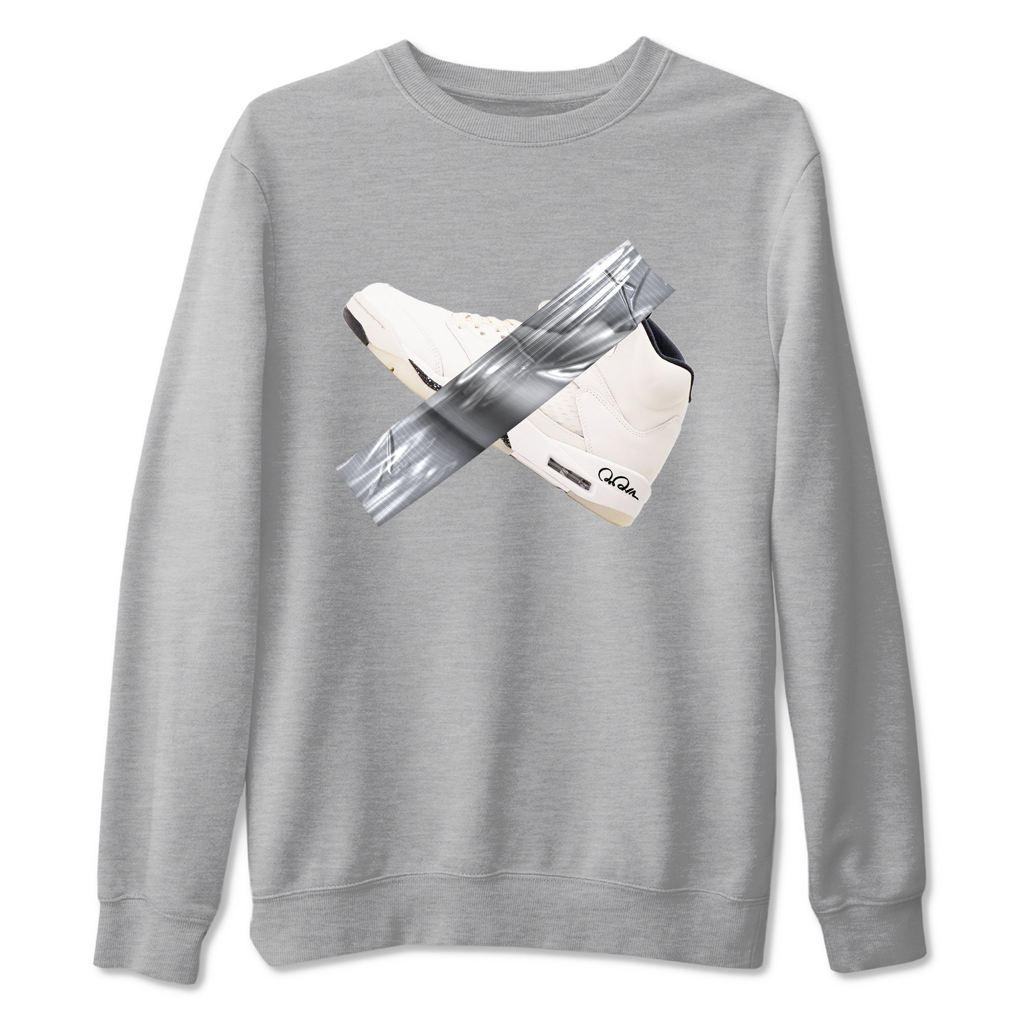 5s Sail shirt to match jordans Duct Tape sneaker tees Air Jordan 5 Sail Drip Gear Zone unisex cotton Heather Grey 2 crew neck shirt