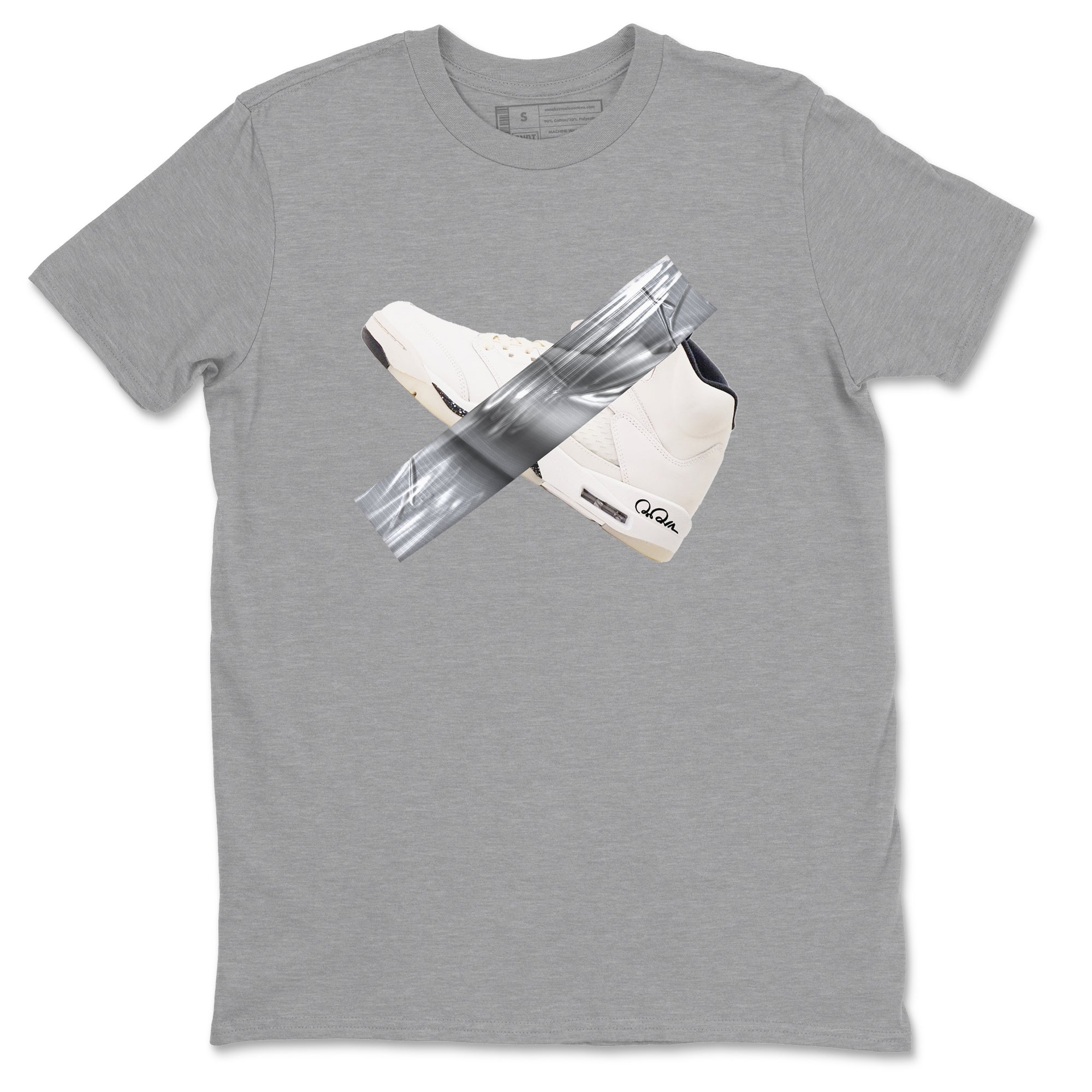 5s Sail shirt to match jordans Duct Tape sneaker tees Air Jordan 5 Sail Drip Gear Zone unisex cotton Heather Grey 2 crew neck shirt