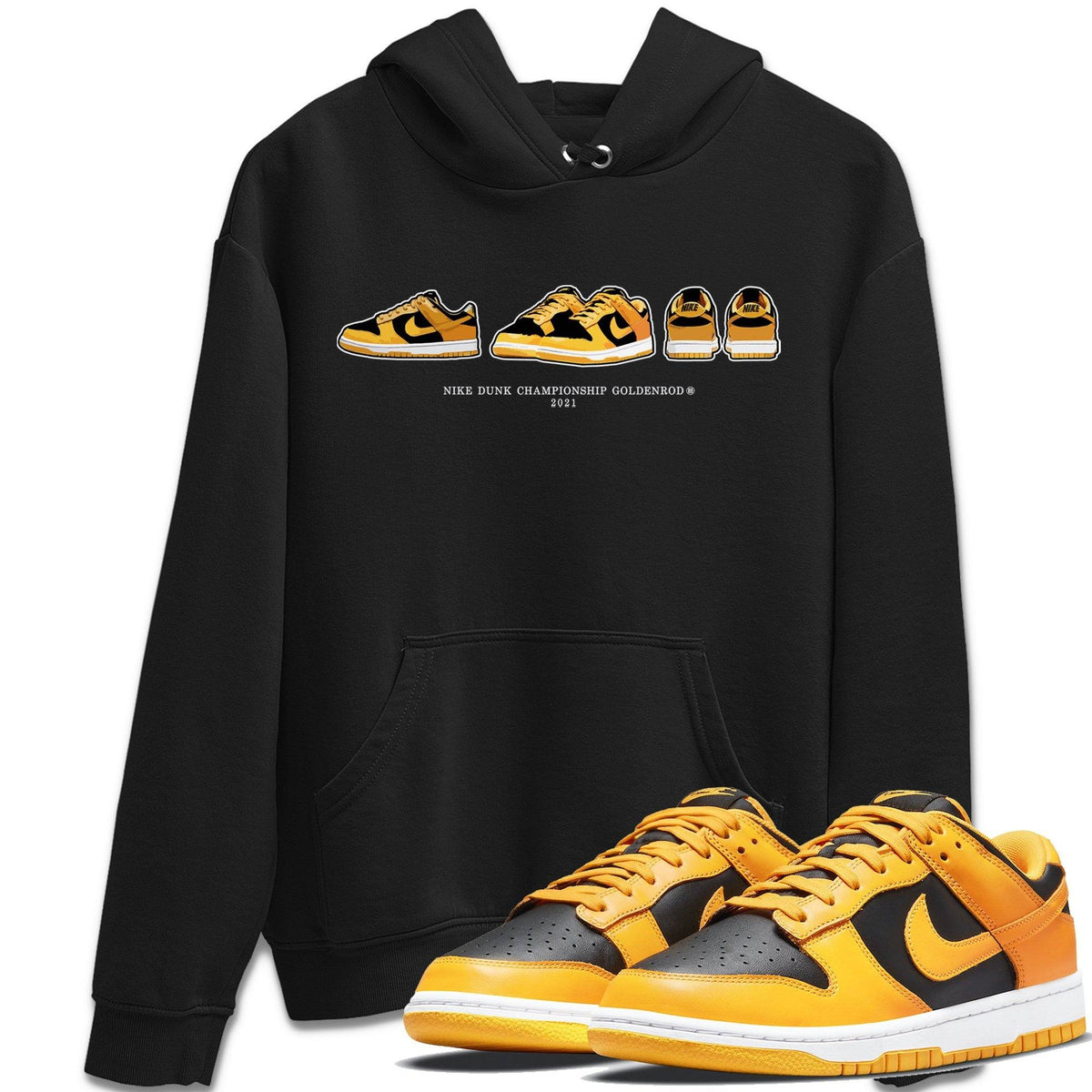 Dunk Championship Goldenrod Sneaker Match Tees Dunk Prelude Sneaker Tees Dunk Championship Goldenrod Jordan to match sneaker T-Shirt Crew Neck Shirts