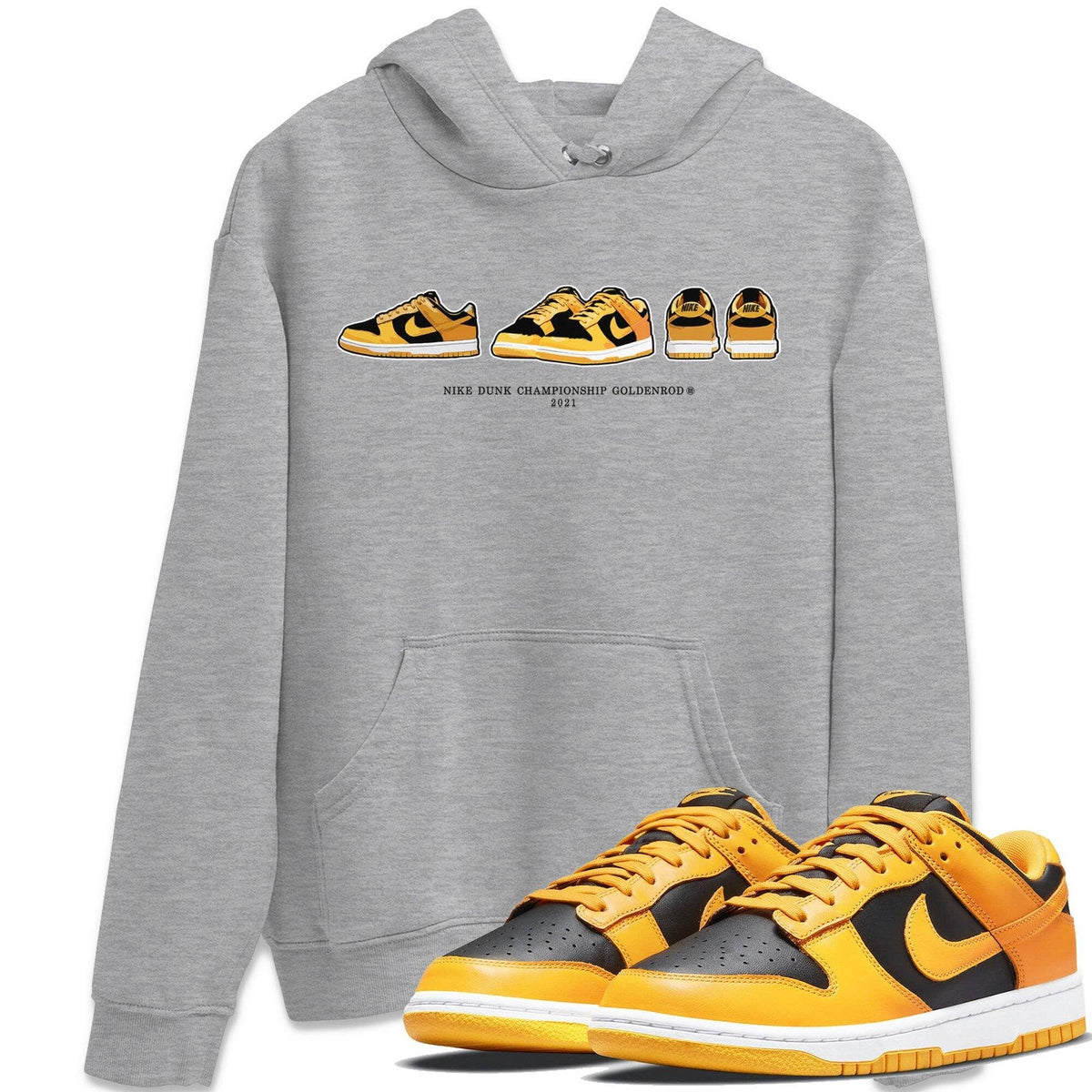 Dunk Championship Goldenrod Sneaker Match Tees Dunk Prelude Sneaker Tees Dunk Championship Goldenrod Jordan to match sneaker T-Shirt Crew Neck Shirts