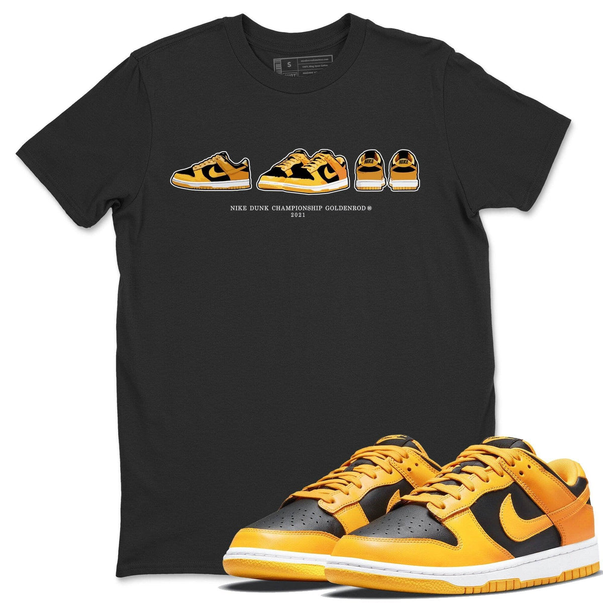 Dunk Championship Goldenrod Sneaker Match Tees Dunk Prelude Sneaker Tees Dunk Championship Goldenrod Jordan to match sneaker T-Shirt Crew Neck Shirts