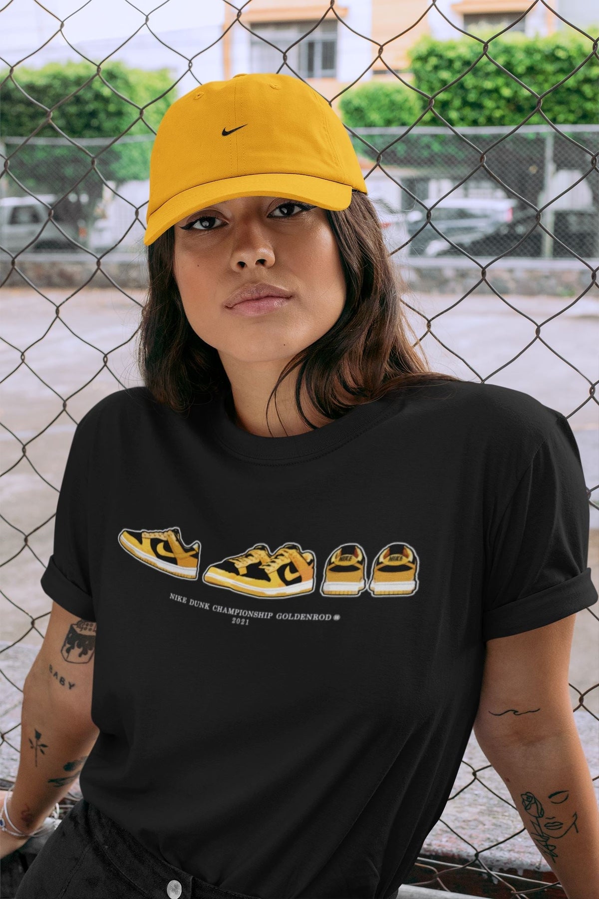 Dunk Championship Goldenrod Sneaker Match Tees Dunk Prelude Sneaker Tees Dunk Championship Goldenrod Jordan to match sneaker T-Shirt Crew Neck Shirts