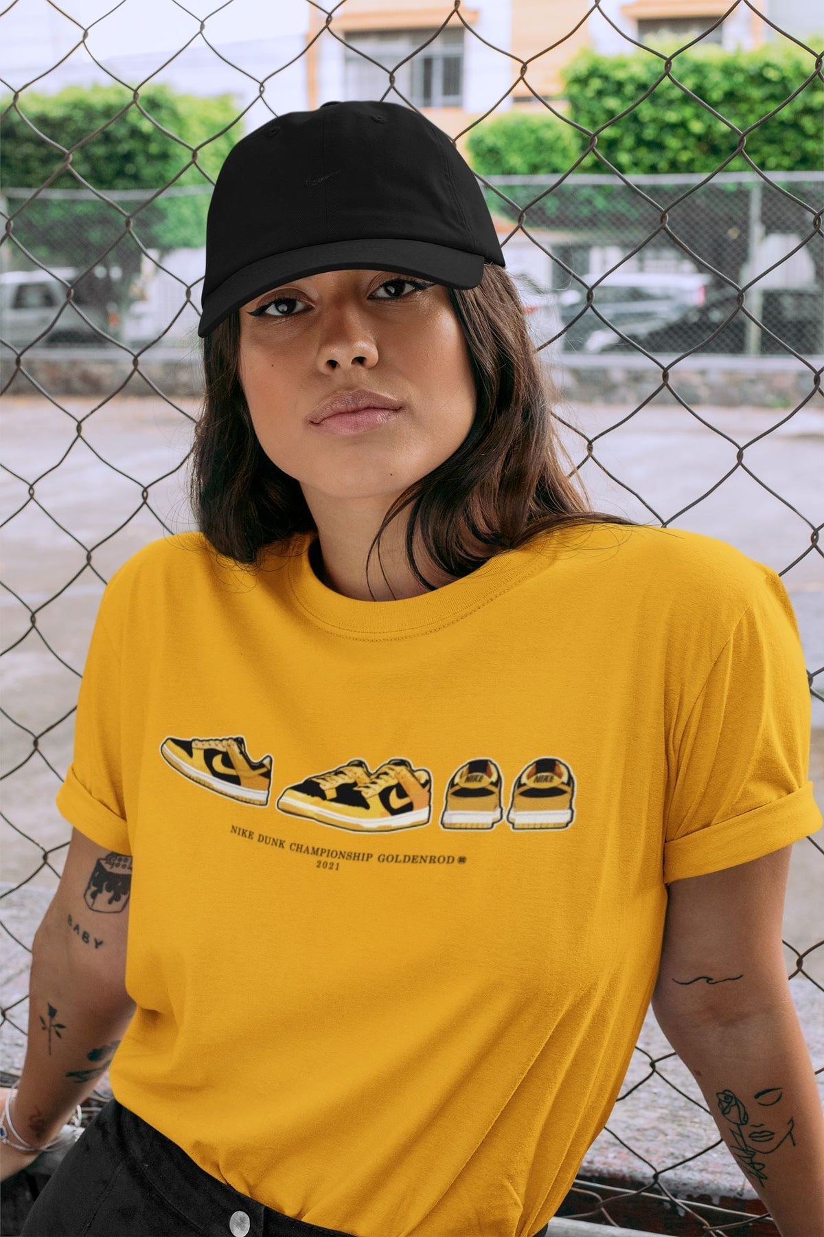Dunk Championship Goldenrod Sneaker Match Tees Dunk Prelude Sneaker Tees Dunk Championship Goldenrod Jordan to match sneaker T-Shirt Crew Neck Shirts