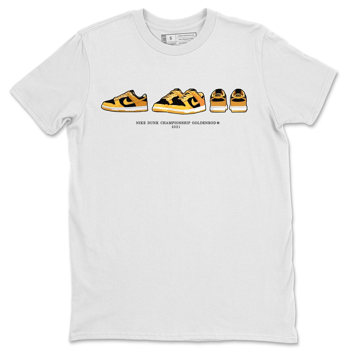 Dunk Championship Goldenrod Sneaker Match Tees Dunk Prelude Sneaker Tees Dunk Championship Goldenrod Jordan to match sneaker T-Shirt Crew Neck Shirts