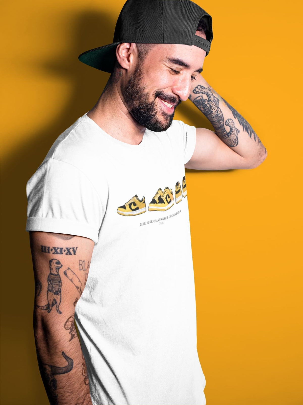 Dunk Championship Goldenrod Sneaker Match Tees Dunk Prelude Sneaker Tees Dunk Championship Goldenrod Jordan to match sneaker T-Shirt Crew Neck Shirts