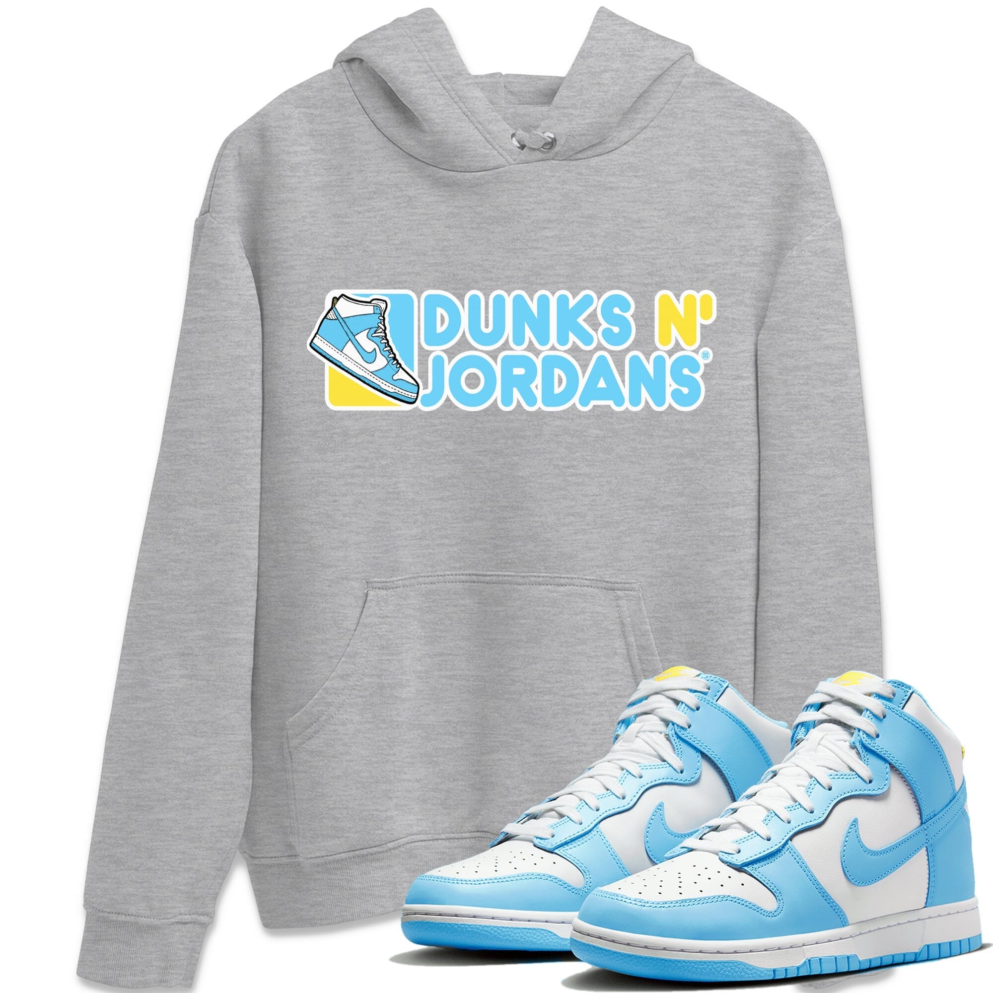 Dunk Blue Chill Sneaker Match Tees Dunks N Jordans Sneaker Tees Dunk Blue Chill Jordan to match sneaker T-Shirt Crew Neck Shirts