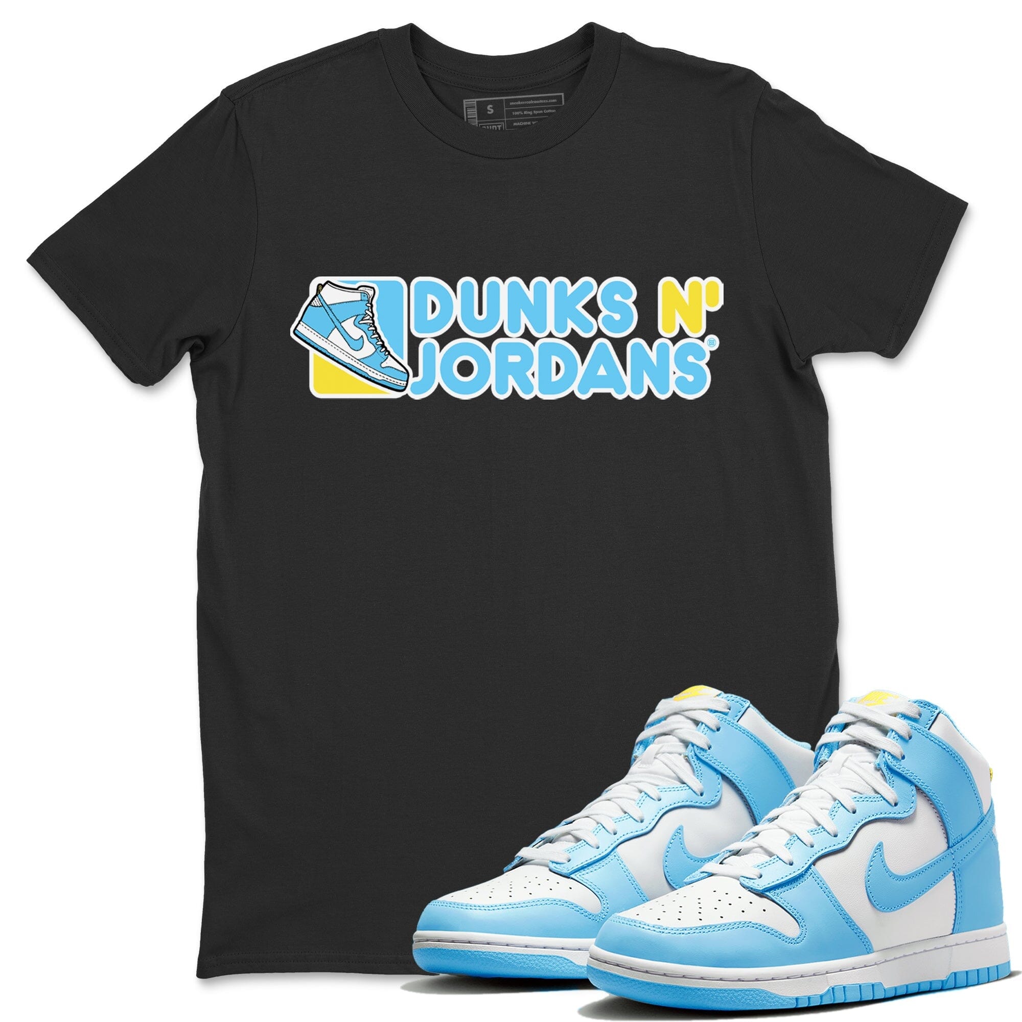 Dunk Blue Chill Sneaker Match Tees Dunks N Jordans Sneaker Tees Dunk Blue Chill Jordan to match sneaker T-Shirt Crew Neck Shirts