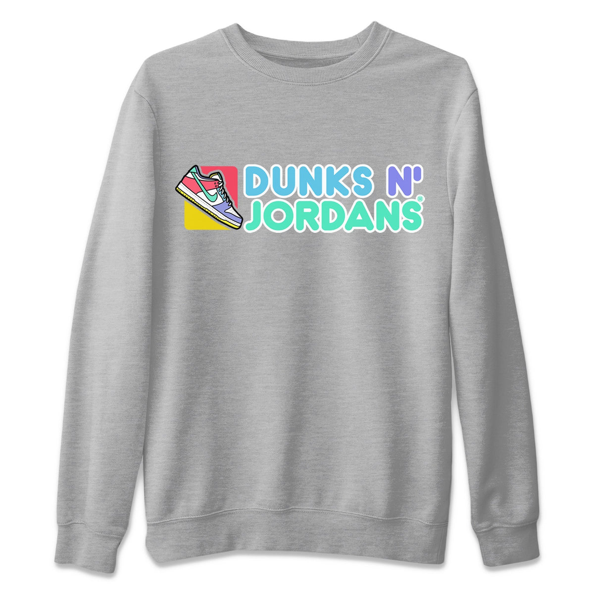 Dunk Easter Candy Sneaker Match Tees Dunks N Jordans Streetwear Sneaker Shirt Holiday Easter T-Shirt Sneaker Release Tees Unisex Shirts Heather Grey 2