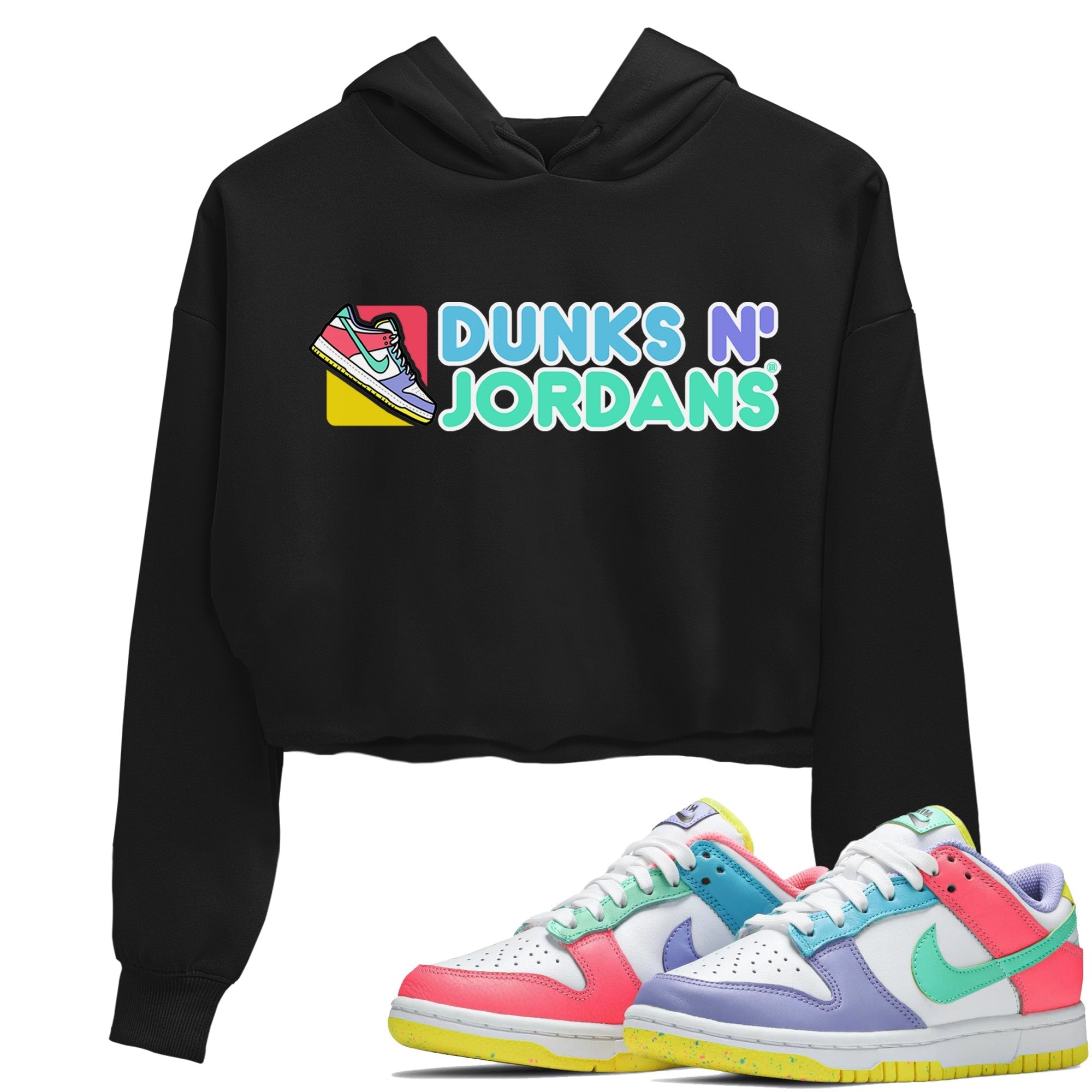 Dunk Easter Candy Sneaker Match Tees Dunks N Jordans Streetwear Sneaker Shirt Holiday Easter T-Shirt Sneaker Release Tees Women's Shirts Black 1