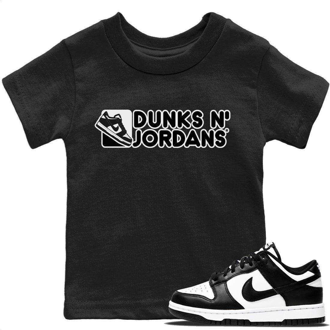 Dunk Panda Sneaker Match Tees Dunks N Jordans Sneaker Tees Dunk Panda Jordan to match sneaker T-Shirt Kids Shirts
