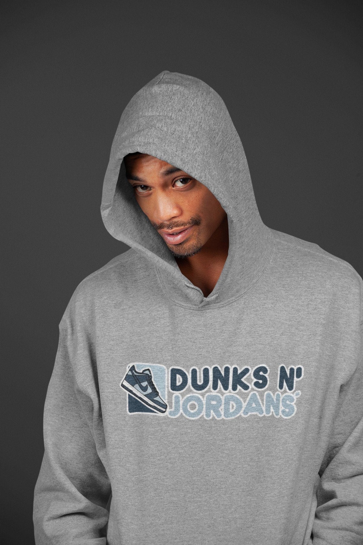 Dunk championship Grey Sneaker Match Tees Dunks N Jordans Sneaker Tees Dunk championship Grey Jordan to match sneaker T-Shirt Crew Neck Shirts