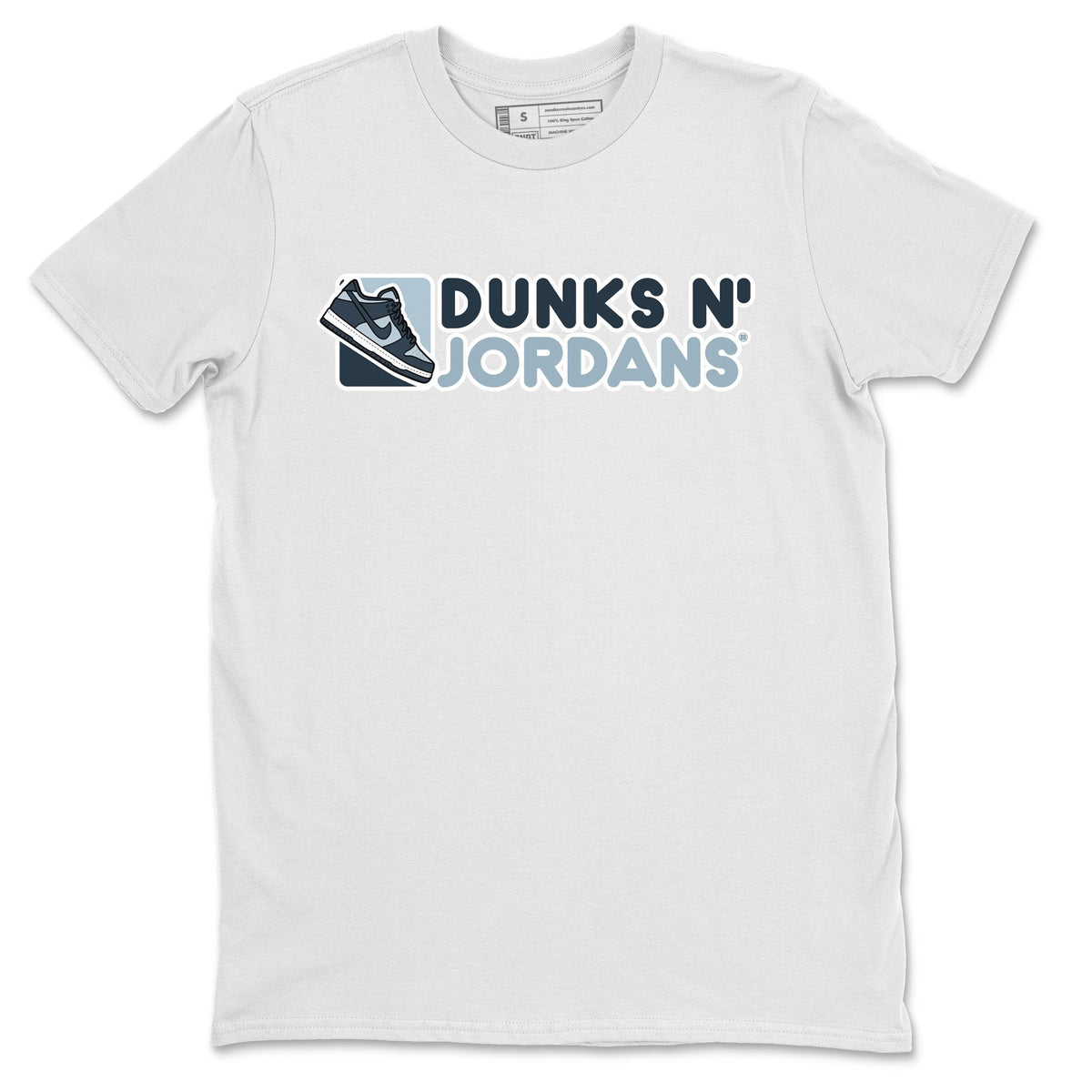 Dunk championship Grey Sneaker Match Tees Dunks N Jordans Sneaker Tees Dunk championship Grey Jordan to match sneaker T-Shirt Crew Neck Shirts