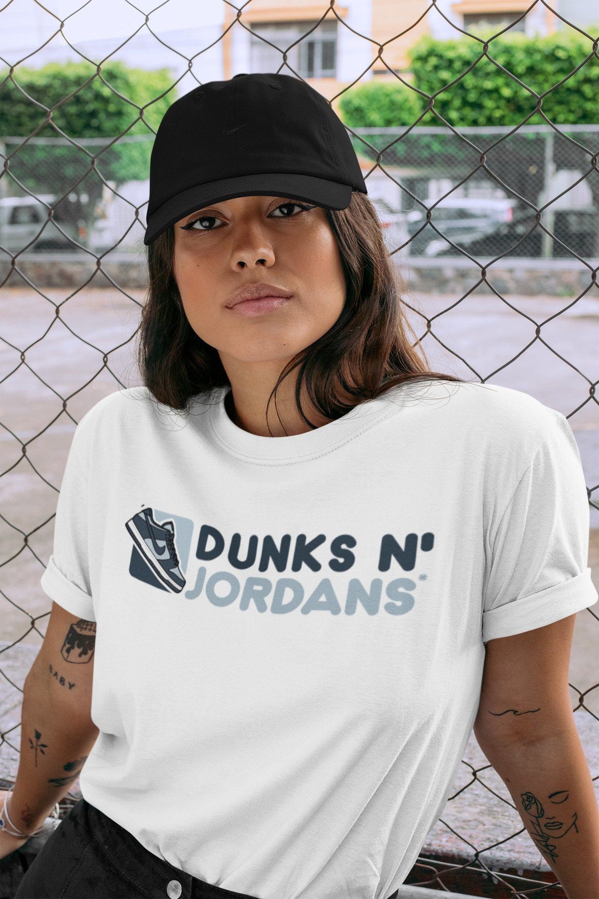 Dunk championship Grey Sneaker Match Tees Dunks N Jordans Sneaker Tees Dunk championship Grey Jordan to match sneaker T-Shirt Crew Neck Shirts