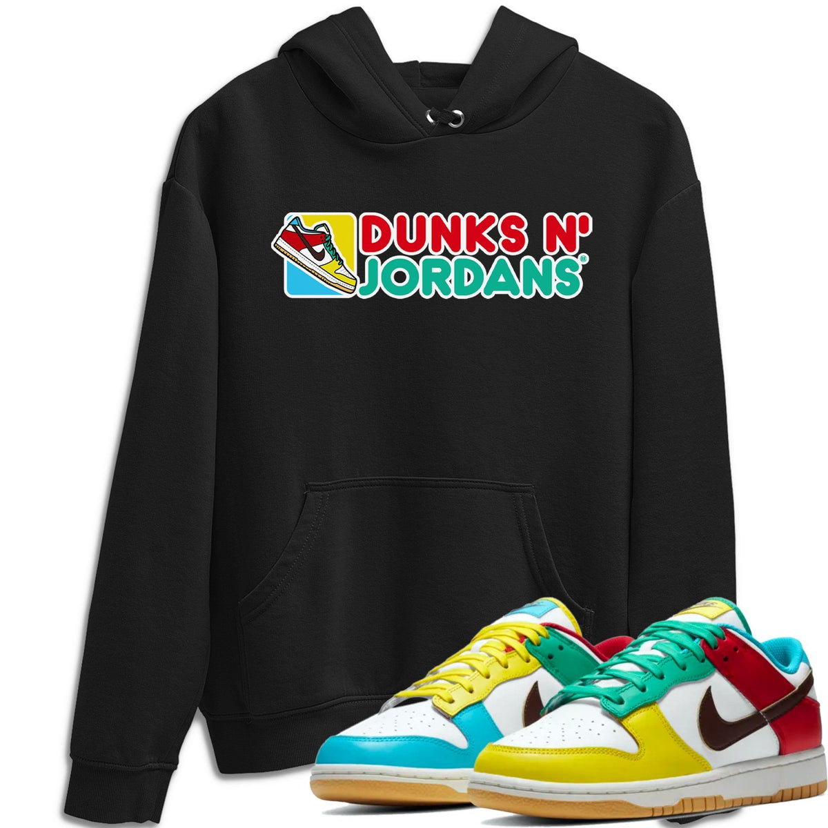 Dunk Free 99 White Sneaker Match Tees Dunks N Jordans Sneaker Tees Dunk Free 99 White Jordan to match sneaker T-Shirt Crew Neck Shirts