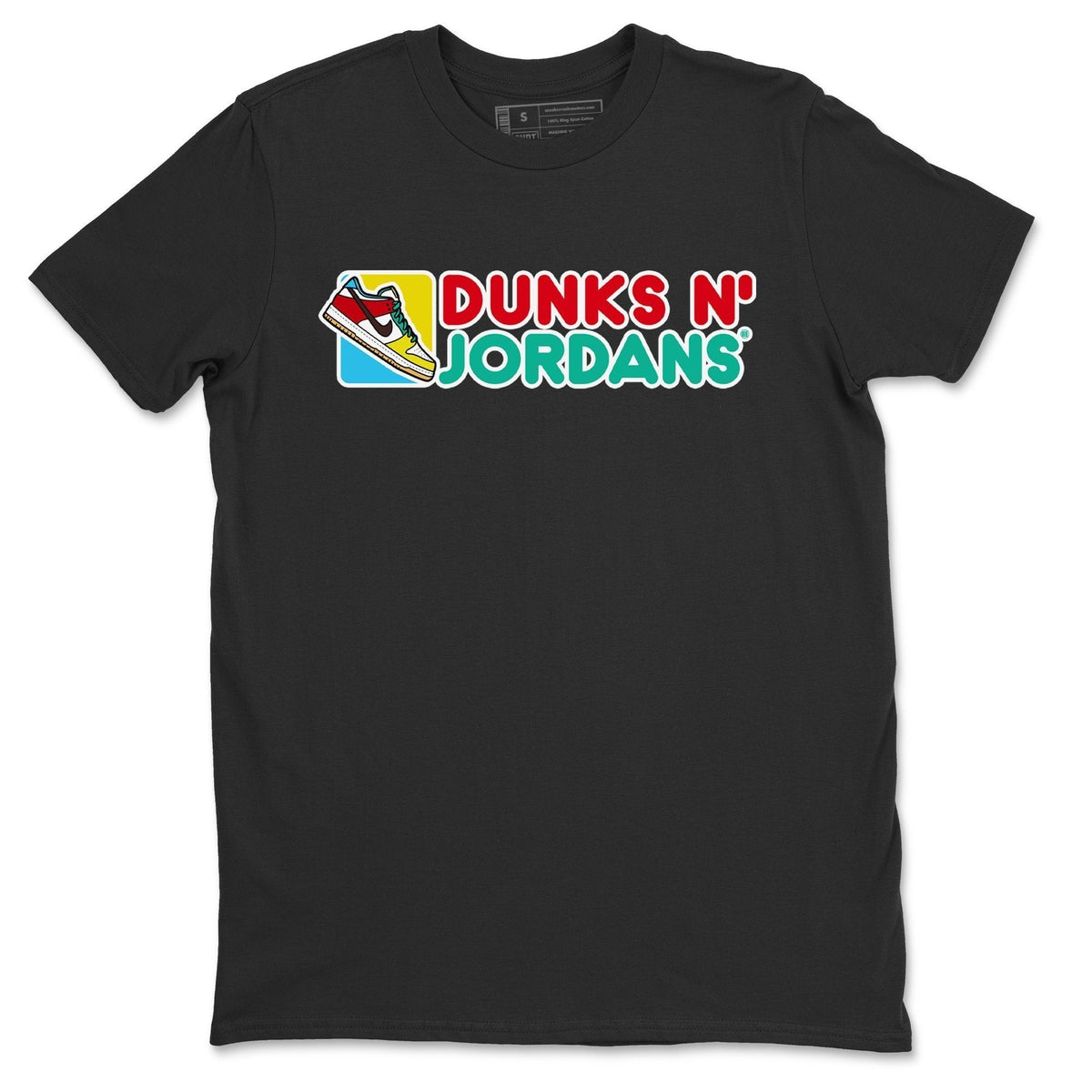 Dunk Free 99 White Sneaker Match Tees Dunks N Jordans Sneaker Tees Dunk Free 99 White Jordan to match sneaker T-Shirt Crew Neck Shirts