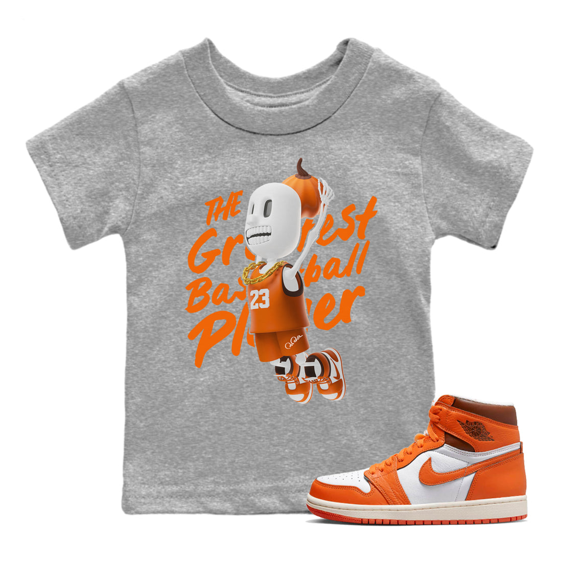 Air Jordan 1 Starfish shirt to match jordans Dunkshot Boy Streetwear Sneaker Shirt AJ1Starfish Drip Gear Zone Sneaker Matching Clothing Baby Toddler Heather Grey 1 T-Shirt Halloween Custumes