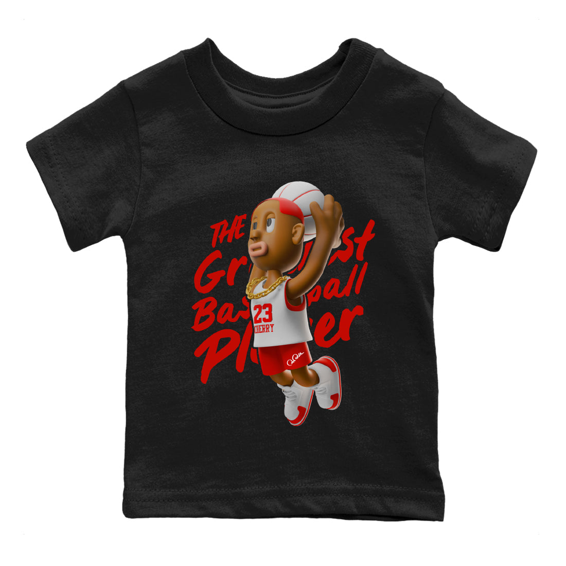 Air Jordan 12 Cherry Sneaker Match Tees Dunkshot Boy Streetwear Sneaker Shirt AJ12 Cherry Sneaker Release Tees Kids Shirts Black 2