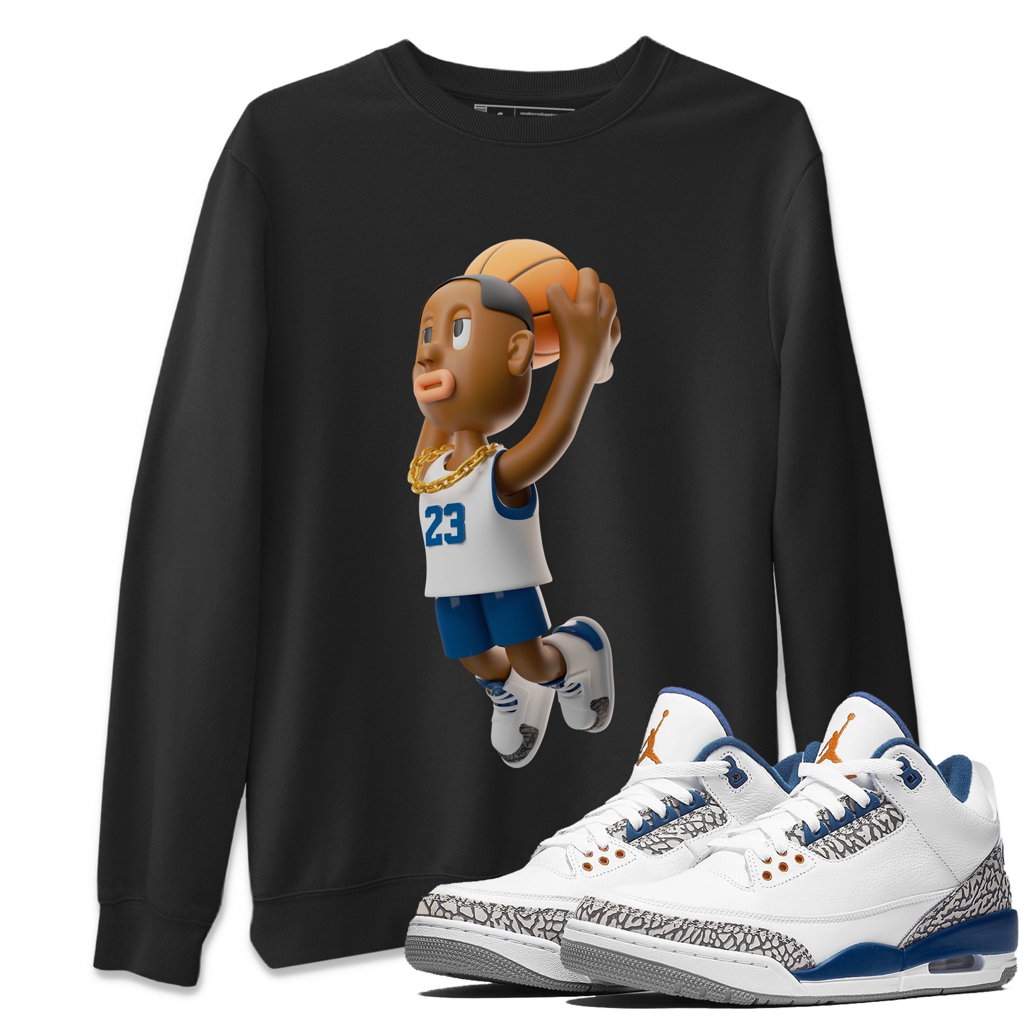 Air Jordan 3 Wizards Sneaker Tees Drip Gear Zone Dunkshot Boy Sneaker Tees AJ3 NBA Wizards  Shirt Unisex Shirts Black 1