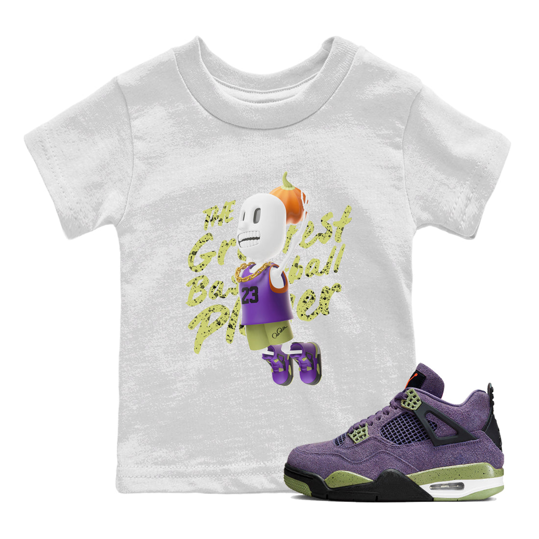 Air Jordan 4 Canyon Purple shirt to match jordans Dunkshot Boy sneaker tees AJ4 Canyon Purple Drip Gear Zone Baby Toddler White 1 T-Shirt, Halloween tshirt