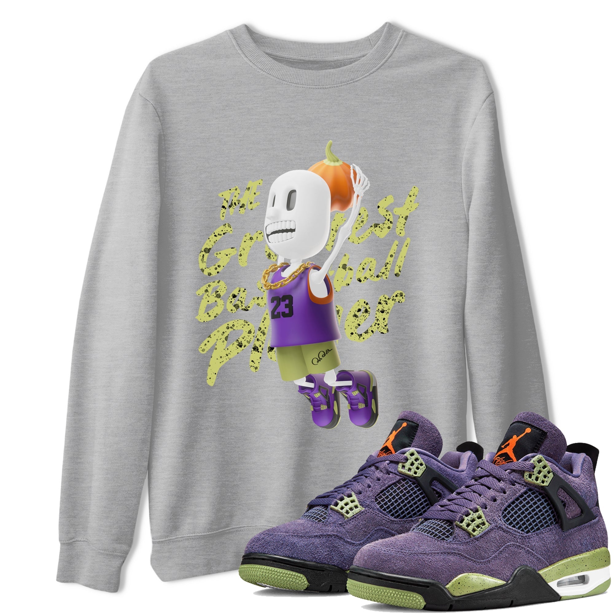 Air Jordan 4 Canyon Purple shirt to match jordans Dunkshot Boy sneaker tees AJ4 Canyon Purple Drip Gear Zone Unisex Crew Neck Tee Heather Grey 1 T-Shirt, Halloween tshirt