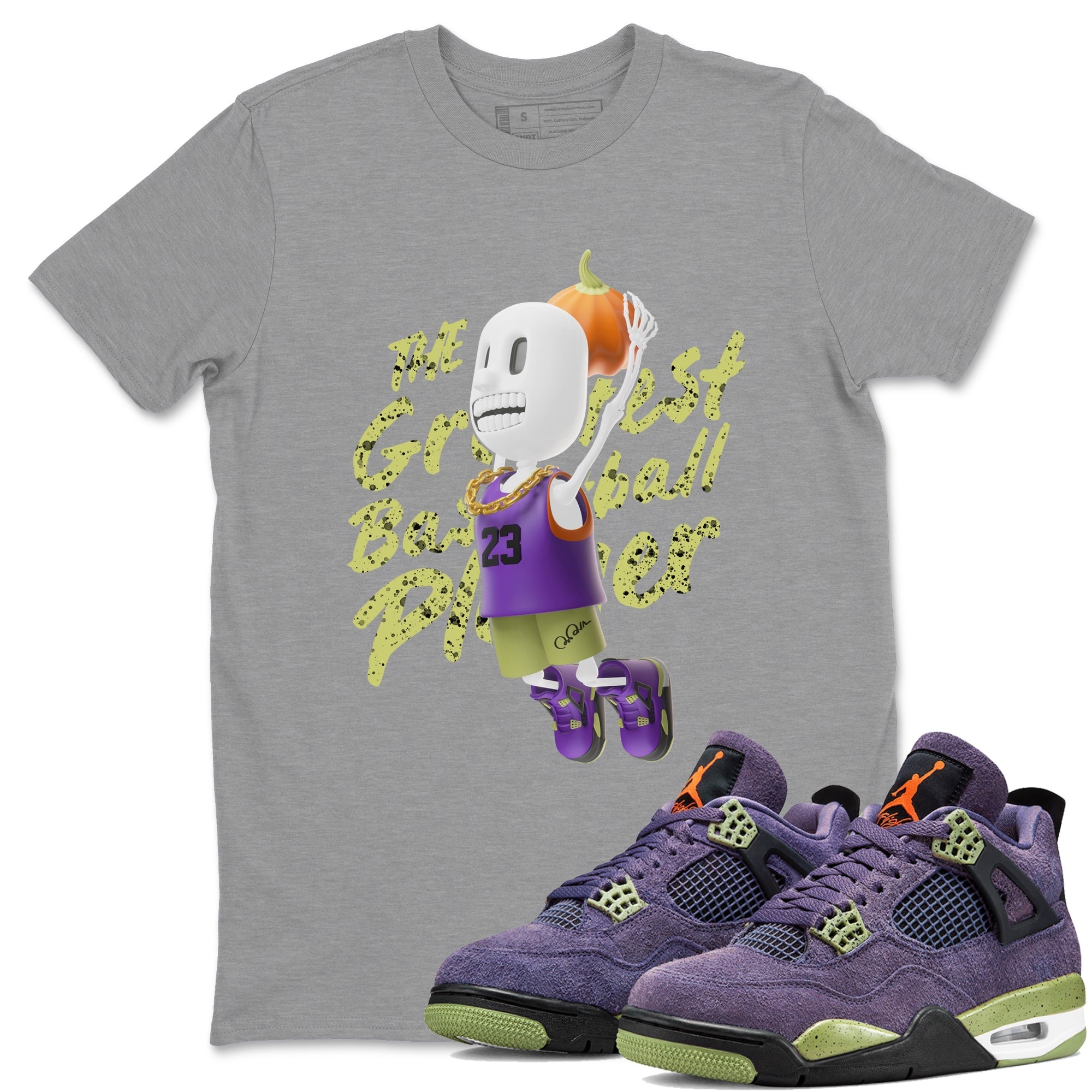 Air Jordan 4 Canyon Purple shirt to match jordans Dunkshot Boy sneaker tees AJ4 Canyon Purple Drip Gear Zone Unisex Crew Neck Tee Heather Grey 1 T-Shirt, Halloween tshirt