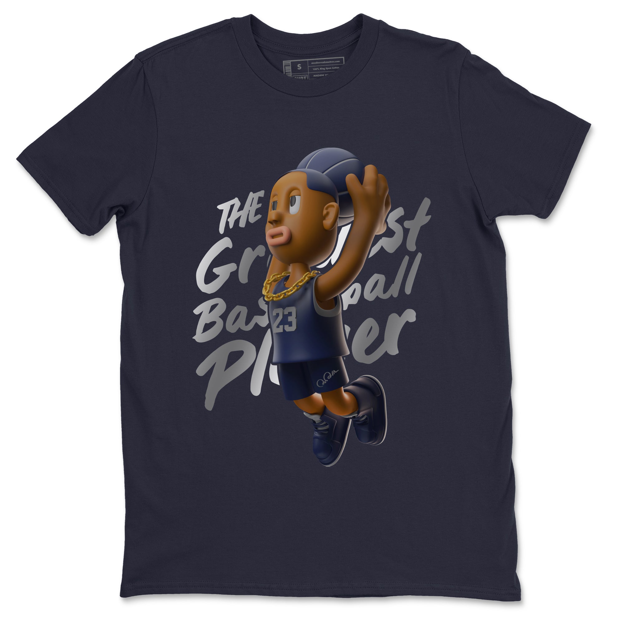 Air Jordan 5 Georgetown Sneaker Match Tees Dunkshot Boy Streetwear Sneaker Shirt AJ5 Georgetown Sneaker Release Tees Unisex Shirts Navy 2