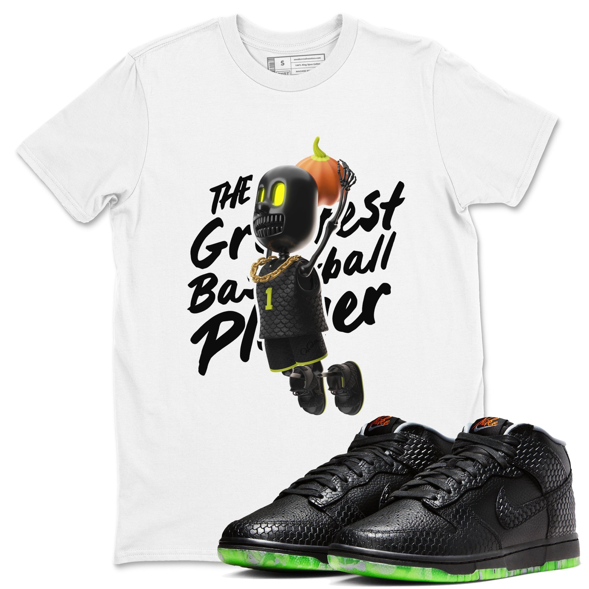 Dunk Halloween shirt to match jordans Dunkshot Boy sneaker tees Halloween Night NikeDunk Halloween Drip Gear Zone Unisex Crew Neck Tee White 1 T-Shirt
