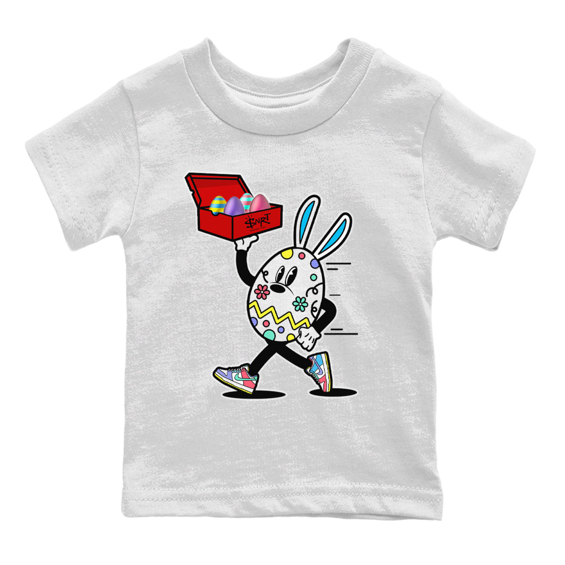 Dunk Easter Candy Sneaker Match Tees Easter Egg Hunter Streetwear Sneaker Shirt Holiday Easter T-Shirt Sneaker Release Tees Kids Shirts White 2