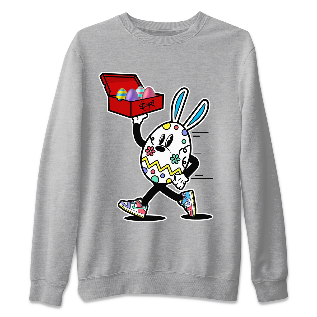 Dunk Easter Candy Sneaker Match Tees Easter Egg Hunter Streetwear Sneaker Shirt Holiday Easter T-Shirt Sneaker Release Tees Unisex Shirts Heather Grey 2